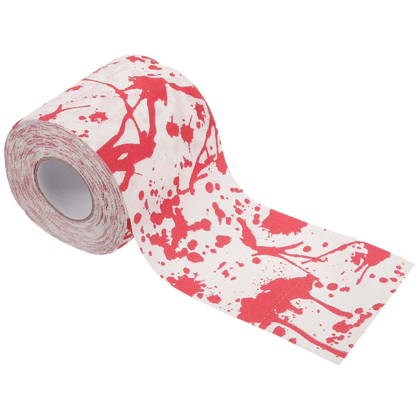Gadpiparty 1 Roll Halloween Toilet Paper Horror Bloodstain Pattern Bathroom Toilet Paper Scary Bloody Roll Paper for Surprise Prank Funny Gift Spooky Haunted House Decor