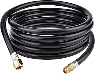 Onlyflame 12FT Propane Hose Extension - 3/8" Female Flare x 3/8" Male Flare - Flexible Gas Line for Camper, Heater, Grill, Fire Pit
