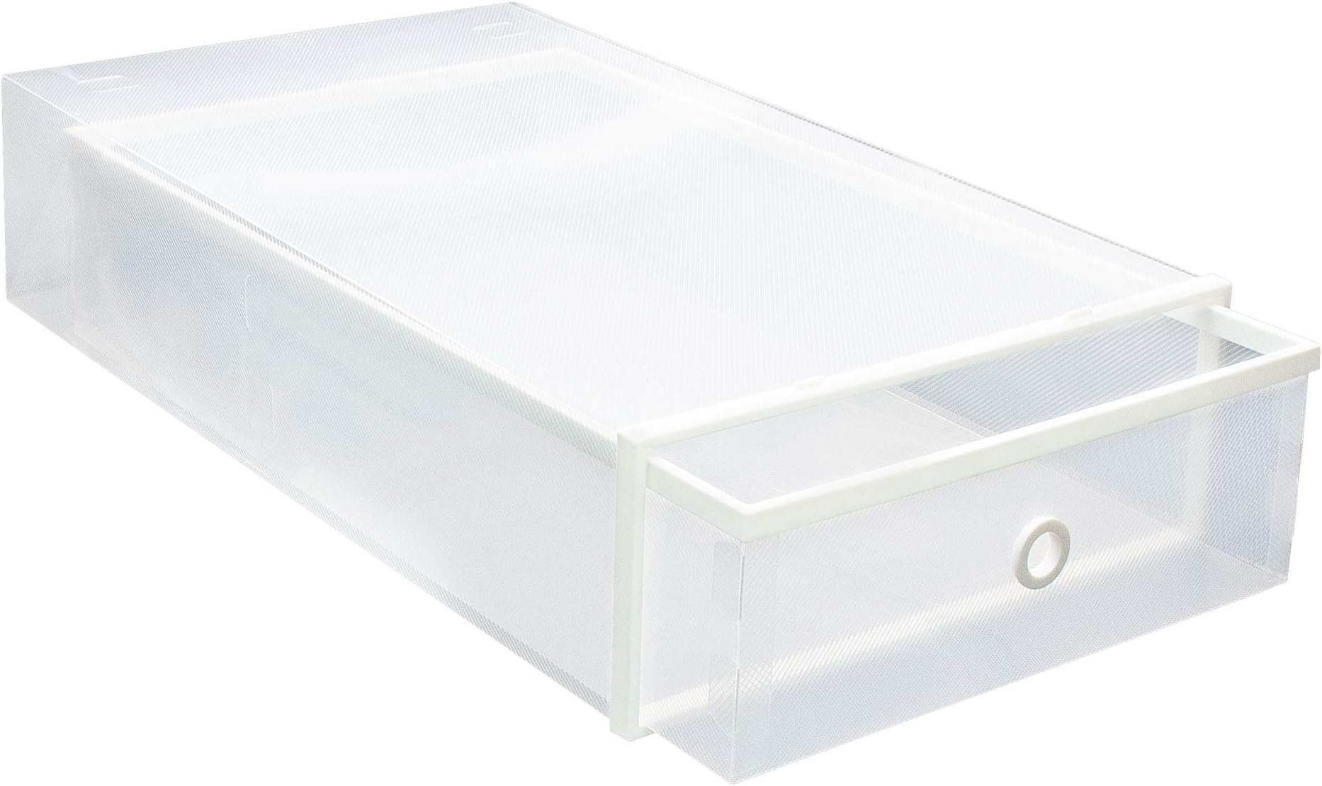 NEXCOVER Clear Stackable Boot Storage Box- 2 Pack,Clear
