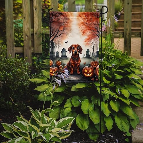 Miniatura 154 de Caroline's Treasures DAC2011GF - Bandera decorativa para jardín de Halloween con diseño de beagle para jardín, jardín, jardín, jardín, multicolor