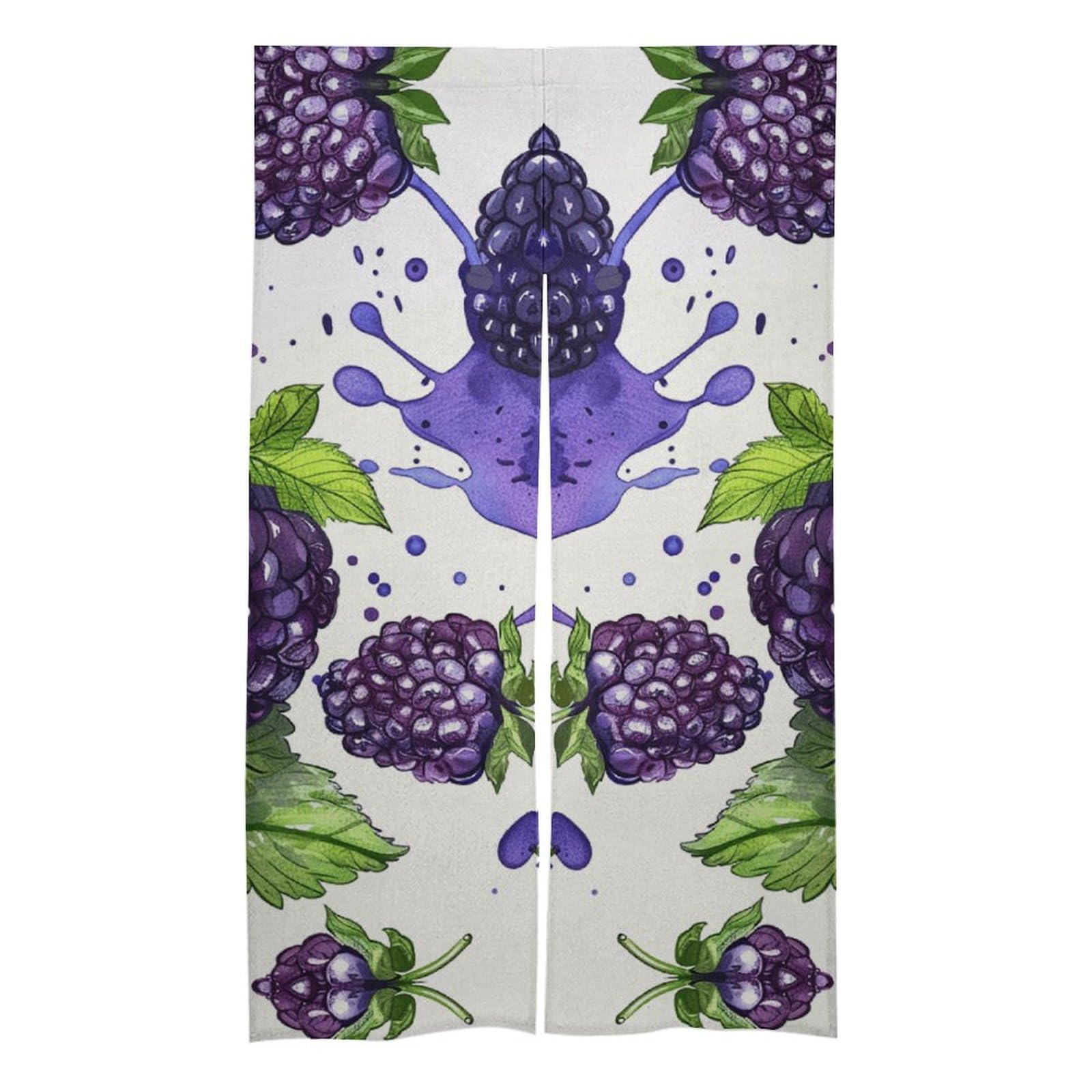 Rideau d'isolation thermique pour porte d'hiver occultant bleu et violet