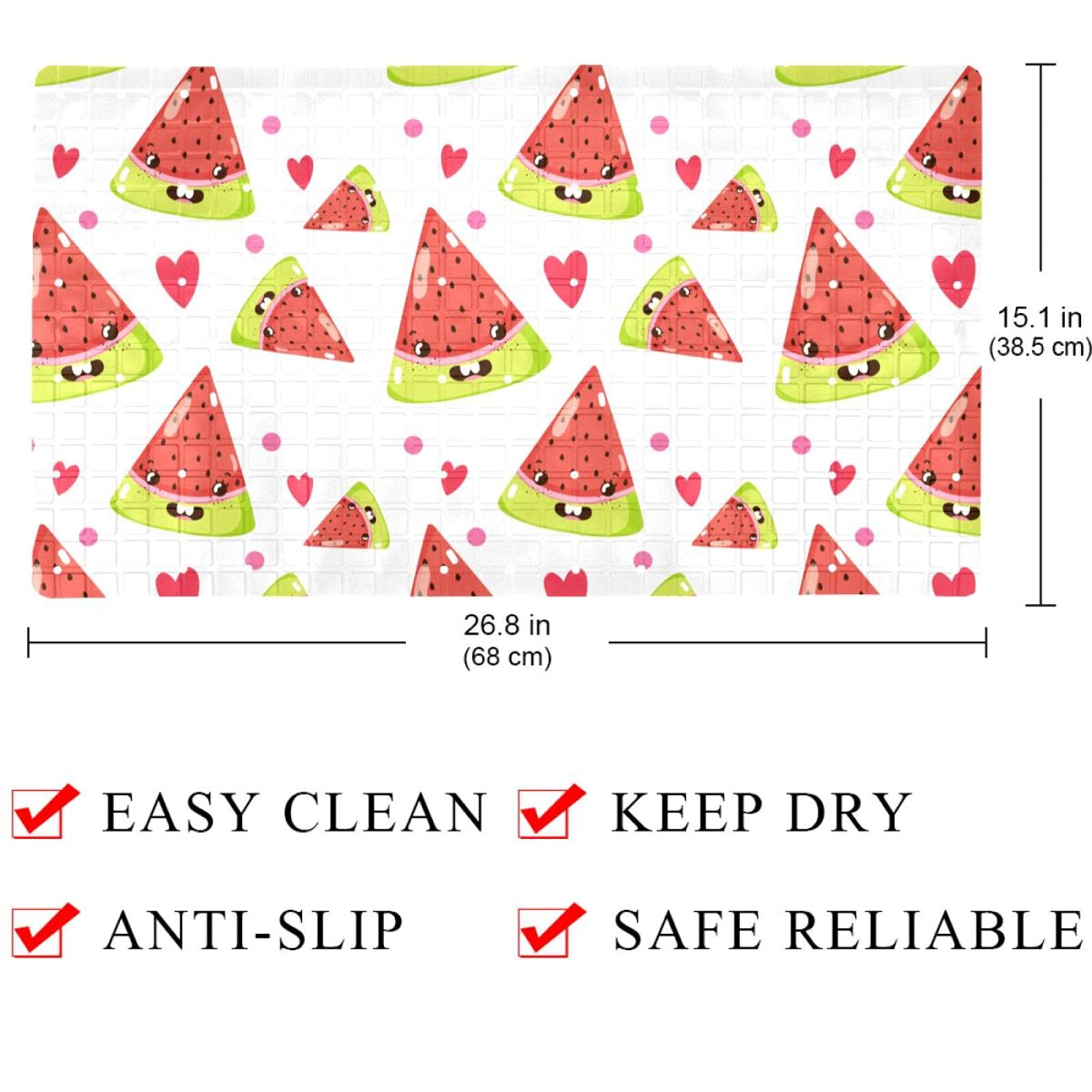 Badematte für Kinder, Motiv: niedliche Früchte, Cartoon-Wassermelone, rutschfeste Badewannenmatte, Duschmatte für Babys, Kleinkinder, Kinder, maschinenwaschbar, 40 x 70 cm