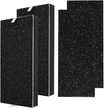 PUREBURG Replacement Filter Set Compatible with Hunter HP100 HT100 Air Purifier,2-Pack H13 HEPA + 4 x Activated Carbon Pre-Filters 4-Stage Filtration Air Clean VOCs