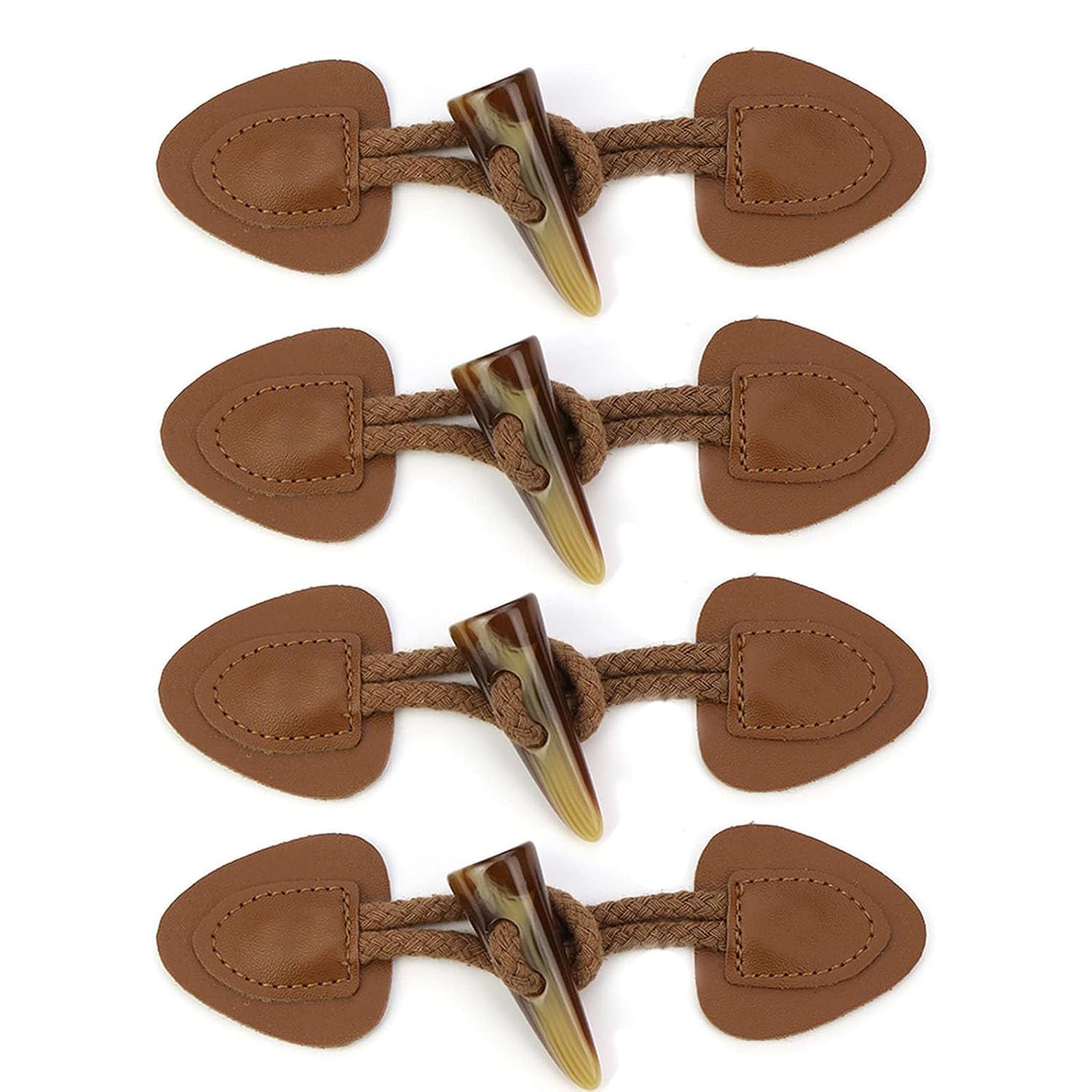 4 Stück Leder Knebelknopf, Knebelknöpfe Mit Verschluss Leder