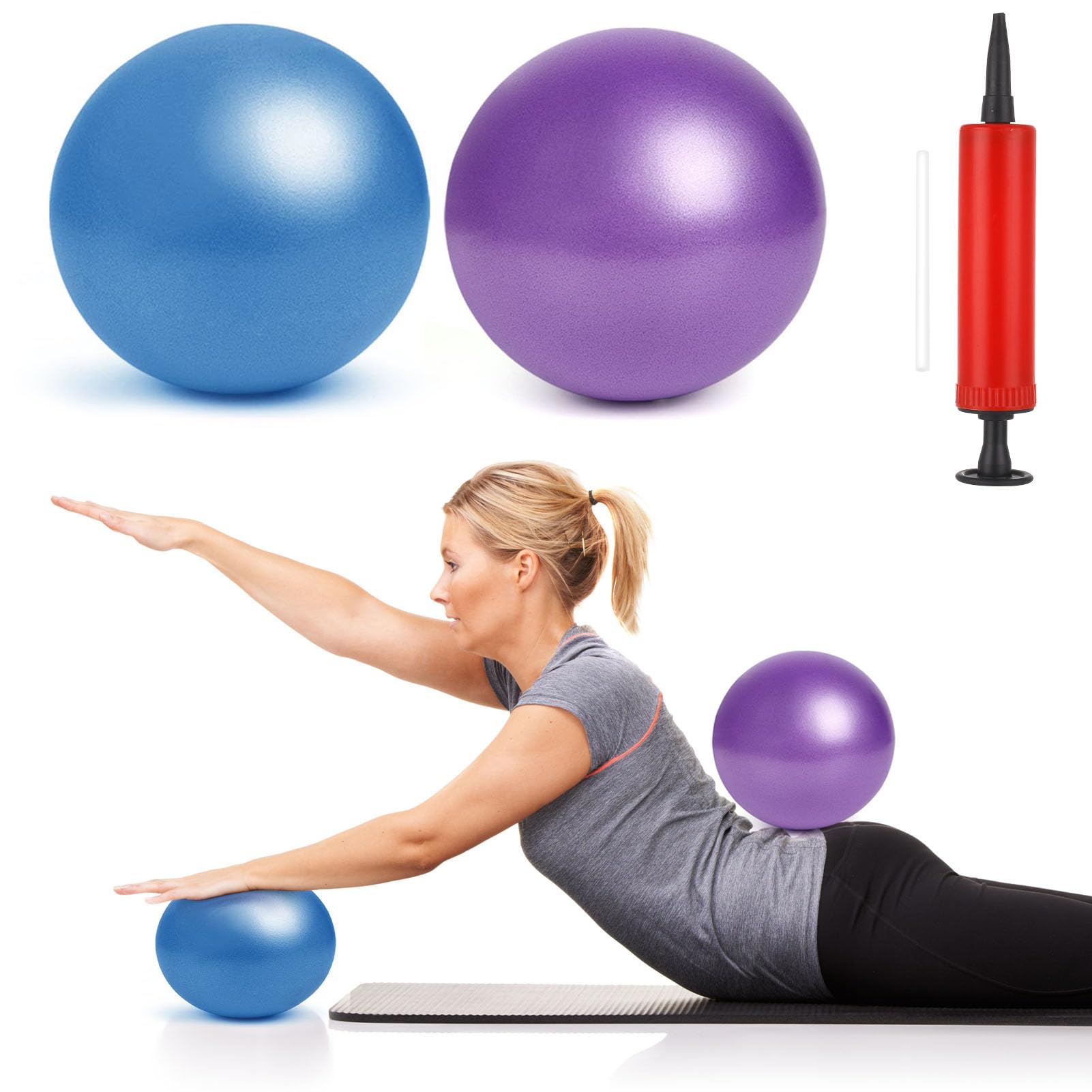 Lot De 4 Ballons De Gym 25cm - Yoga, Pilates, Exercices Enfants - Antidérapants Et Légers