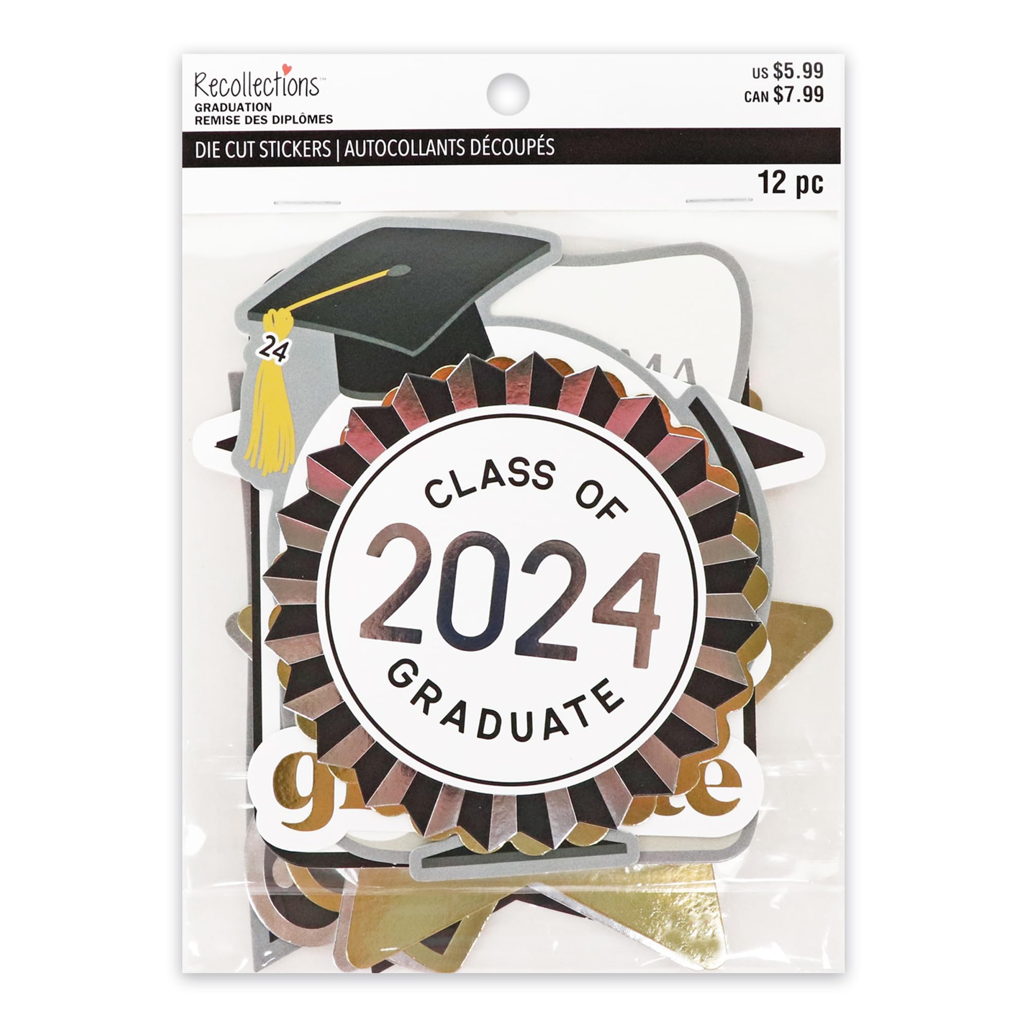 Graduation Class of 2024 Die Cut Stickers by Recollections™-Graduation Gifts & Décor