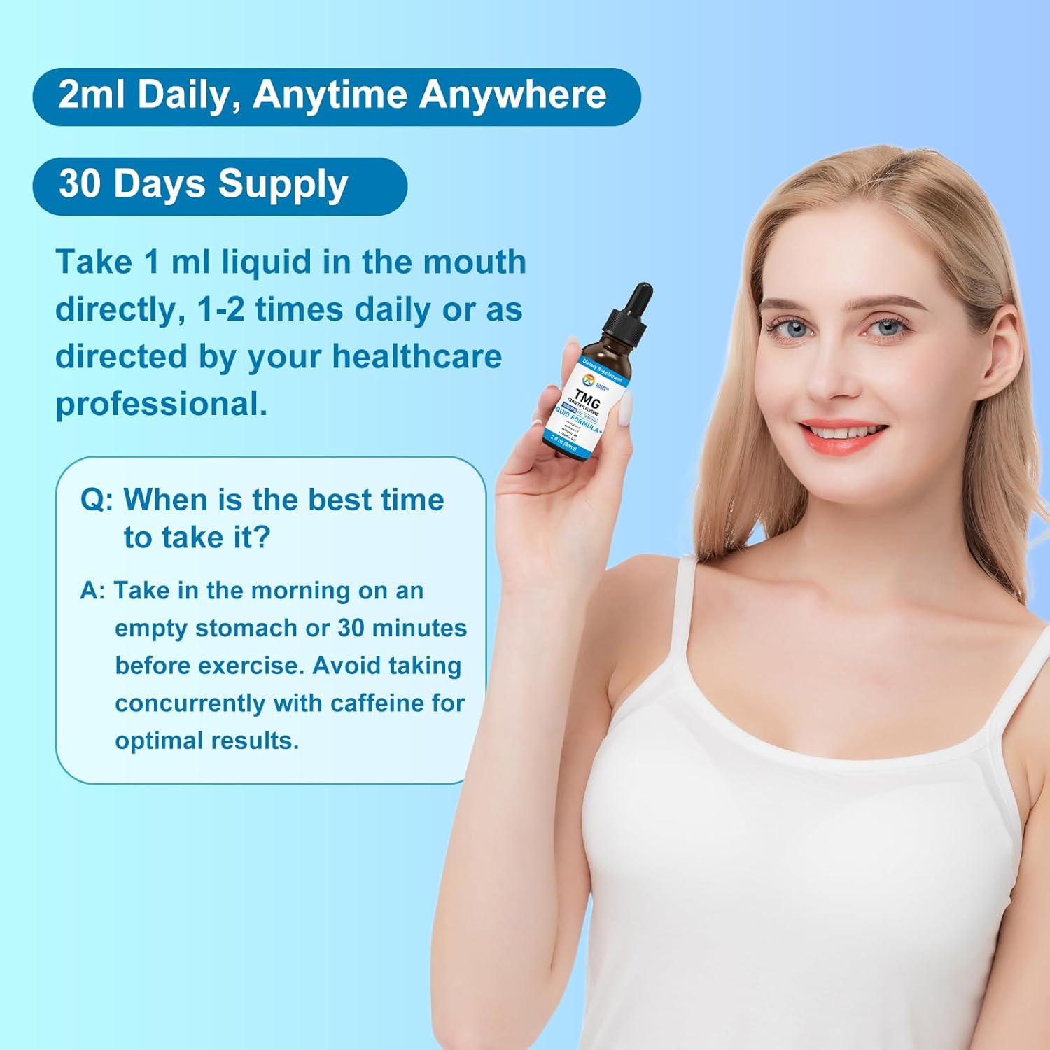 7c TMG Supplements 1000mg | Trimethylglycine Vitamin C, E, B6, B12 Complex for Methylation, Liver & Energy | Natural TMG Betaine Extract, Non-GMO, Vegan, Gluten-Free | 2 Fl Oz, 30 Servings - Image 7