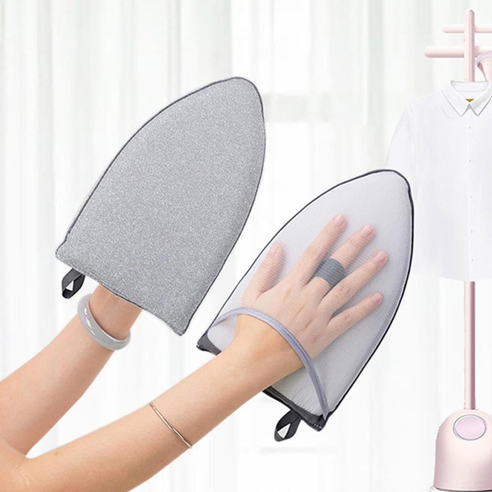 Appendiabiti Vapore - Grucce Per Ferro Da Stiro Vapore | Stendibiancheria pieghevole | Supporto Da Stiro Verticale Telescopico Fornito Con Guanti Da Stîro | Indumento Steamer Rack Per Ferro Vapõre
