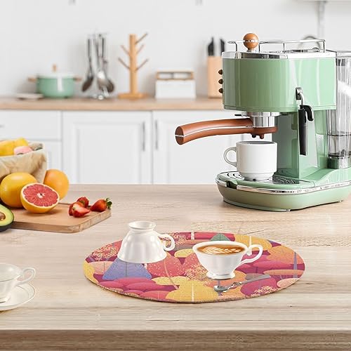 Miniatura 6 de Coloridos árboles del bosque de otoño 3 piezas de almohadillas calientes resistentes al calor para ollas calientes y sartenes, salvamanteles placa