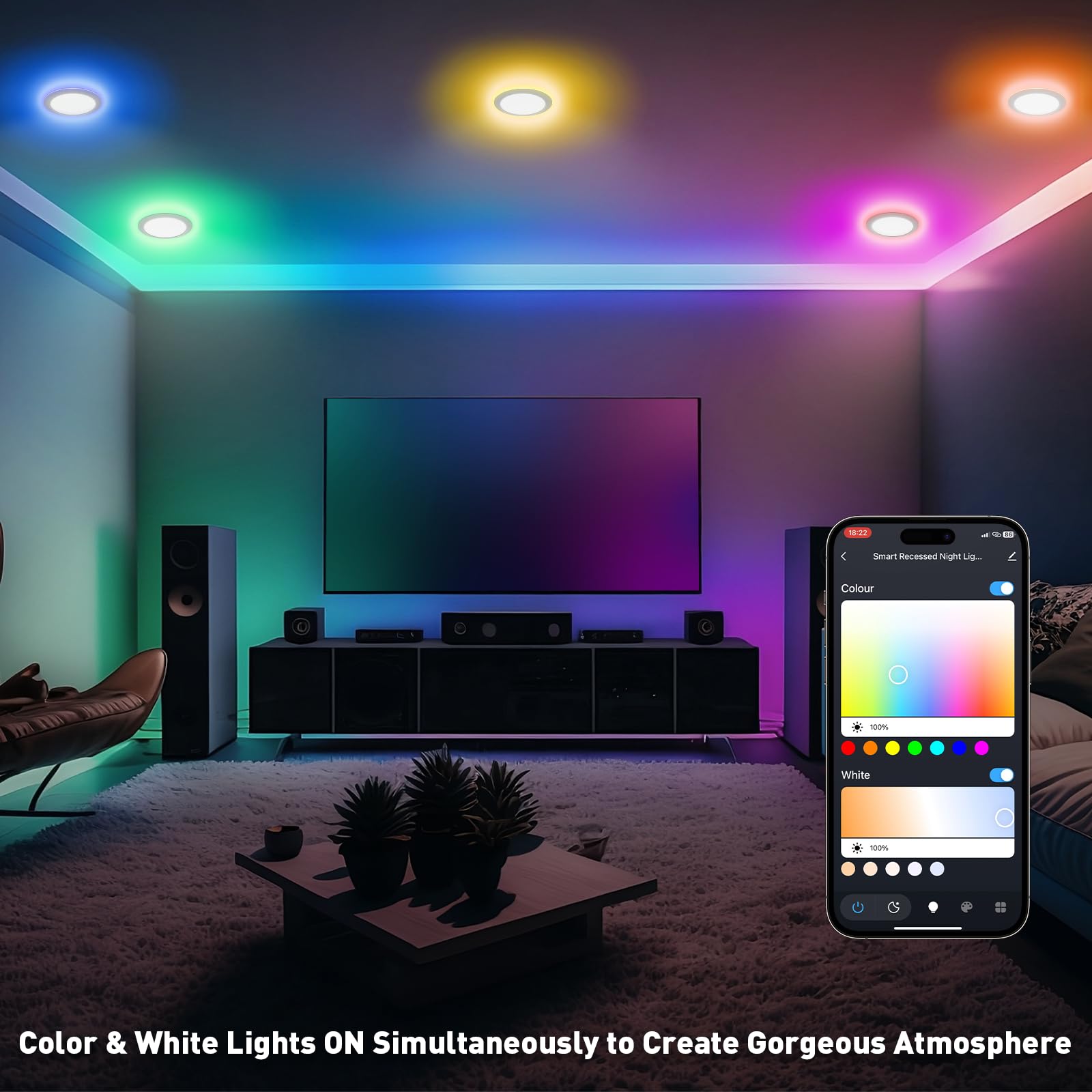 Rollin Light Smart Recessed Lighting 6 Inch 1 Pack Wi