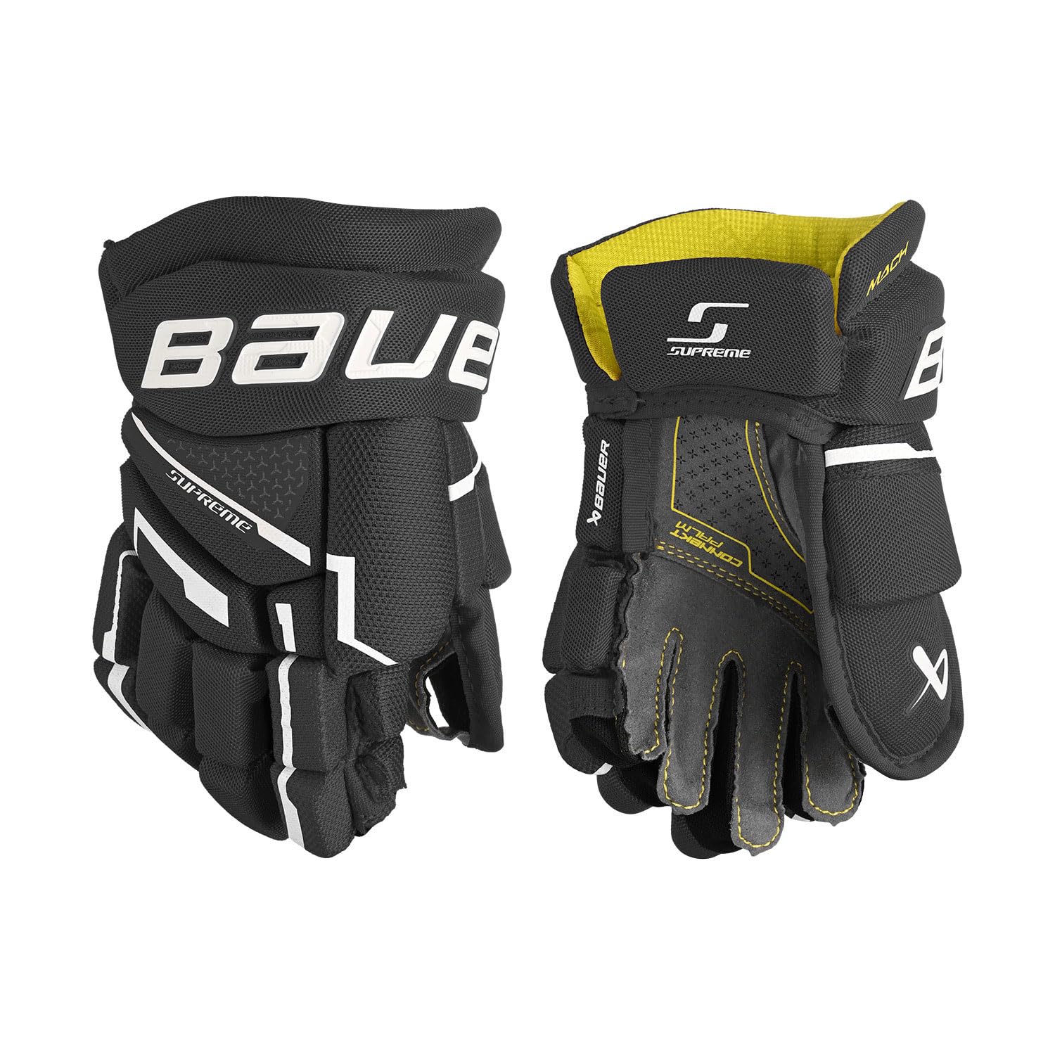 Bauer Supreme Mach Eishockey Handschuhe Bambini schwarz-weiß