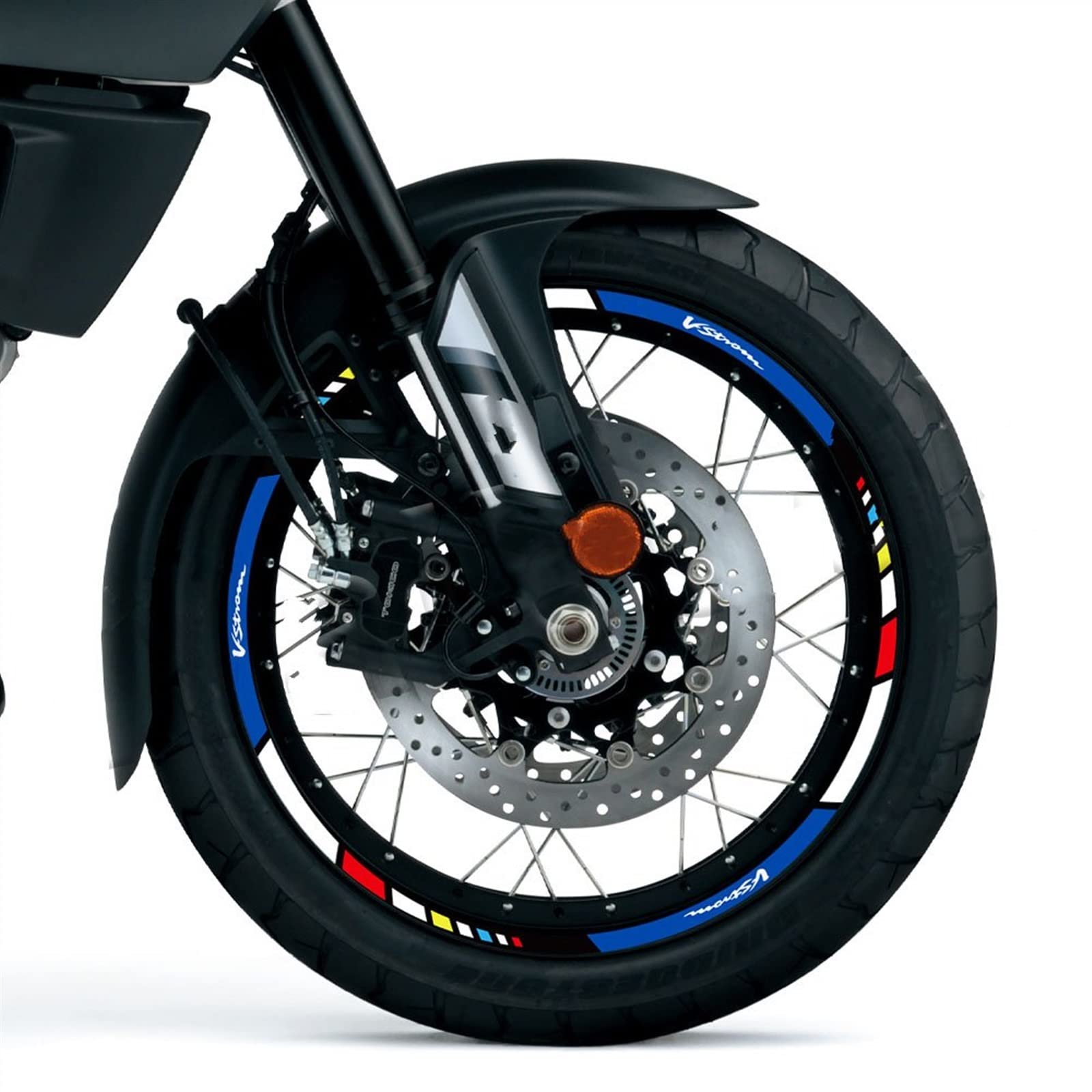 ZAPORA Trottinette Autocollants De Roue De Pneu De Moto Autocollants De Bande Réfléchissante Film De Course pour RSV4 Dorsoduro Shiver 750 900 Rs125 Tuono 660 Autocollant Bord (Color : 8)