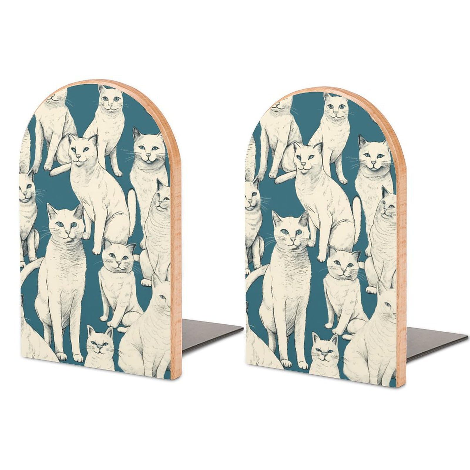 Serre-livres en bois et métal robustes bloqueurs de livres design animaux pour étagère