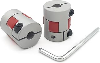 2PCS 5mm to 8mm Aluminium Plum Flexible Shaft Coupling 25mm Length 20mm Diameter Connector Flexible Coupler for 3D Printer CNC Machine and Servo Stepped Motor