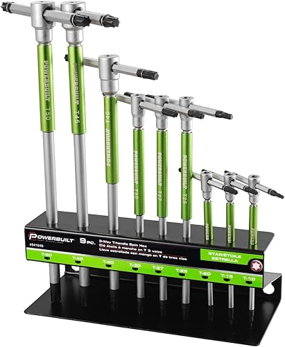 Miniatura 10 de Juego de 8 llaves hexagonales con mango en T y mangas de velocidad para acción de giro rápido mango superior deslizante para forma T o L ejes largos