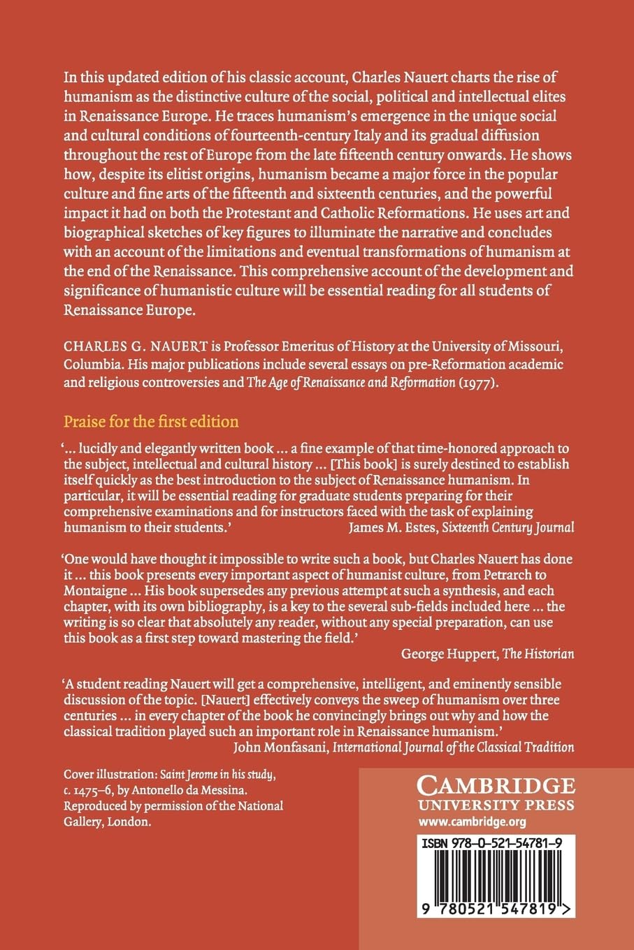 Humanism and the Culture of Renaissance Europe