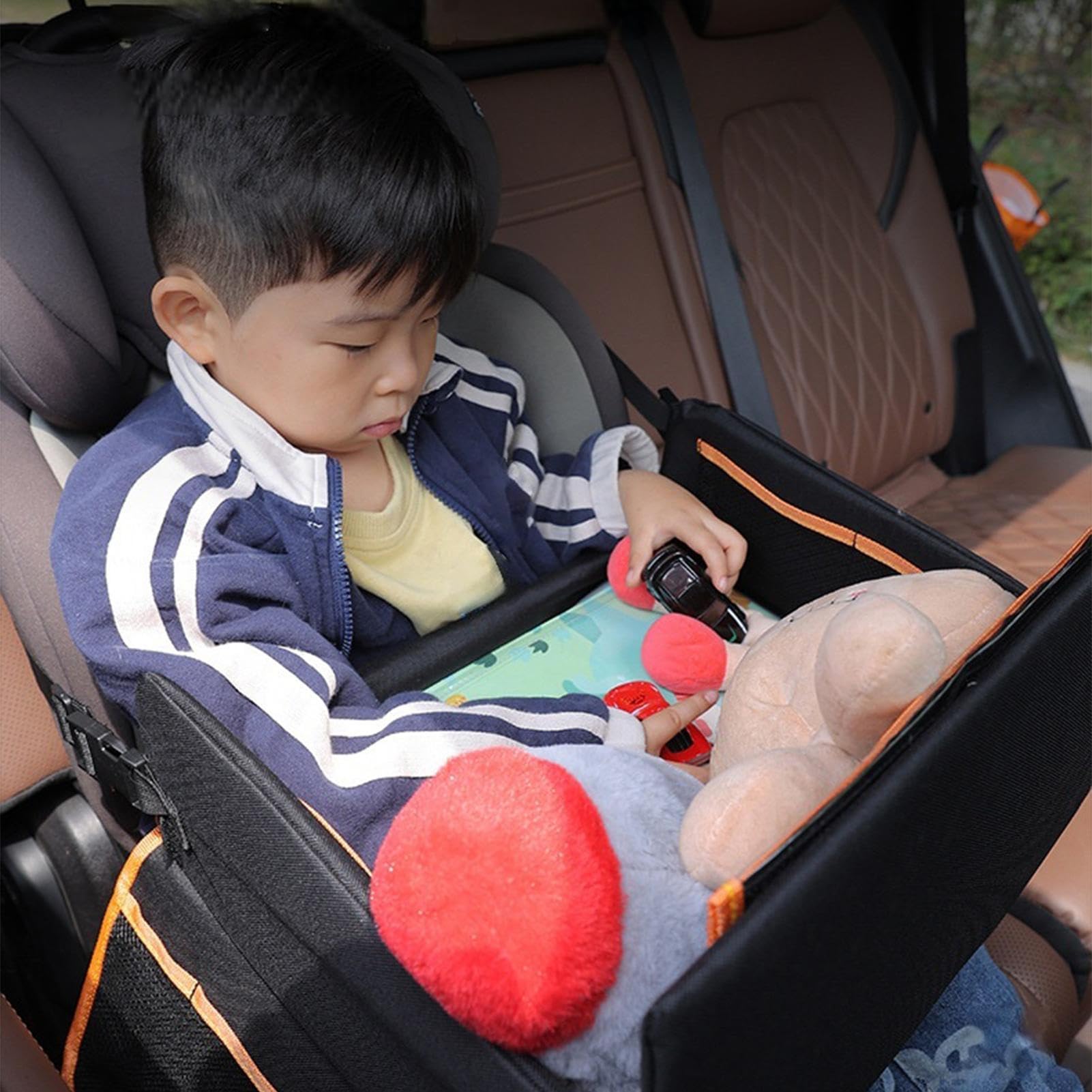 Vassoio da Viaggio Bambini Organizer Da Scrivania Portatablet Supporto | Vassoio Seggiolino Per Viaggi Auto , Necessità Viaggio, Portatazze Tablet Laptop Snack E Contenitore