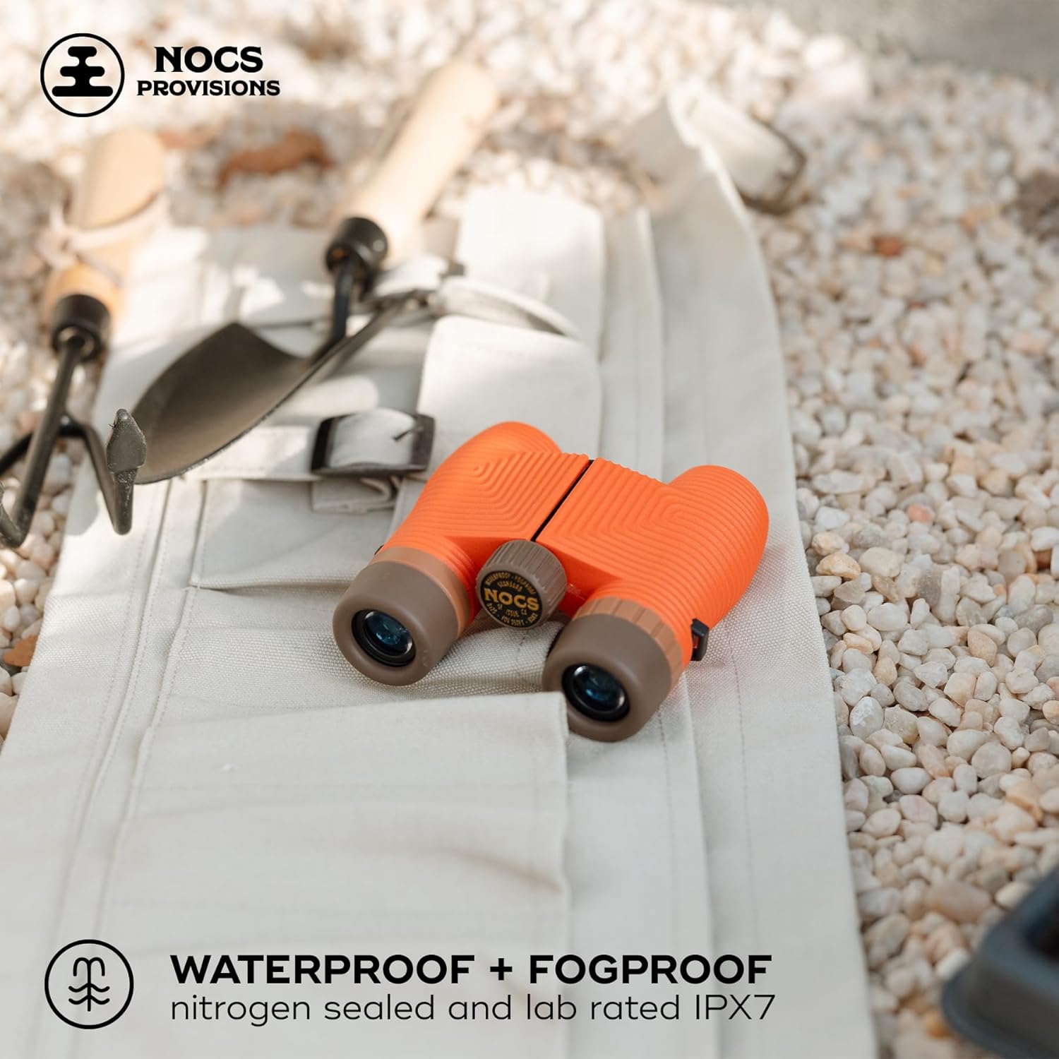 Nocs Provisions Standard Issue 8x25 Waterproof Binoculars, 8X Magnification, Bak4 Prism, Wide View Multi-Coated Lenses for Bird Watching, Hiking & Backpacking - Poppy Orange II - Image 4