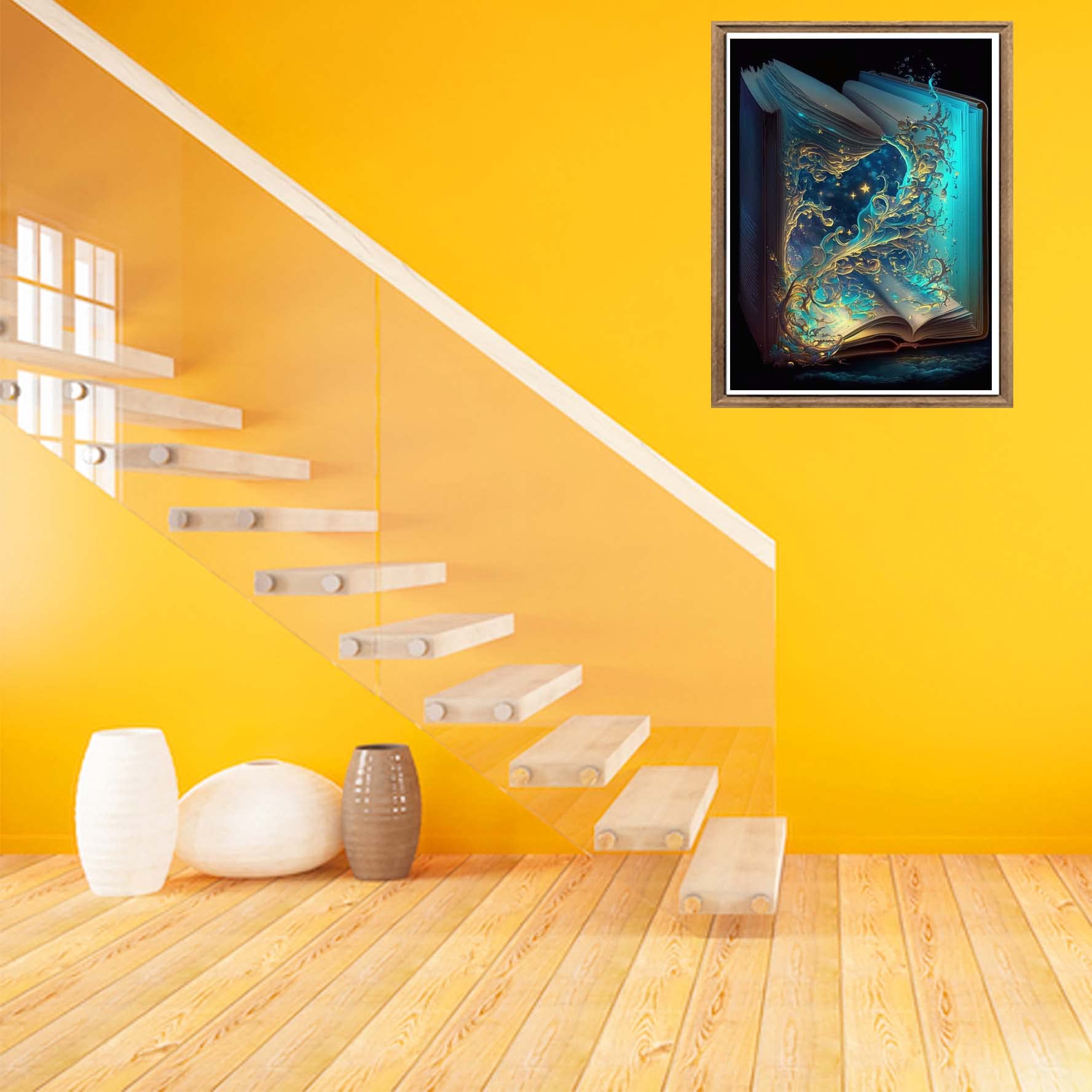 Bimkole 5D Diamond Painting DIY Kits Balançoire, Peinture Arbre Coucher De Soleil Broderie Diamant Kits De Broderie Au Point De Croix Strass Rond