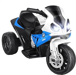 ALFORDSON Kids Ride On Car Motorbike 6V Eletric Motor, Toy Car with Music Player & Brilliant LED Headlights Tail Light, Ri...