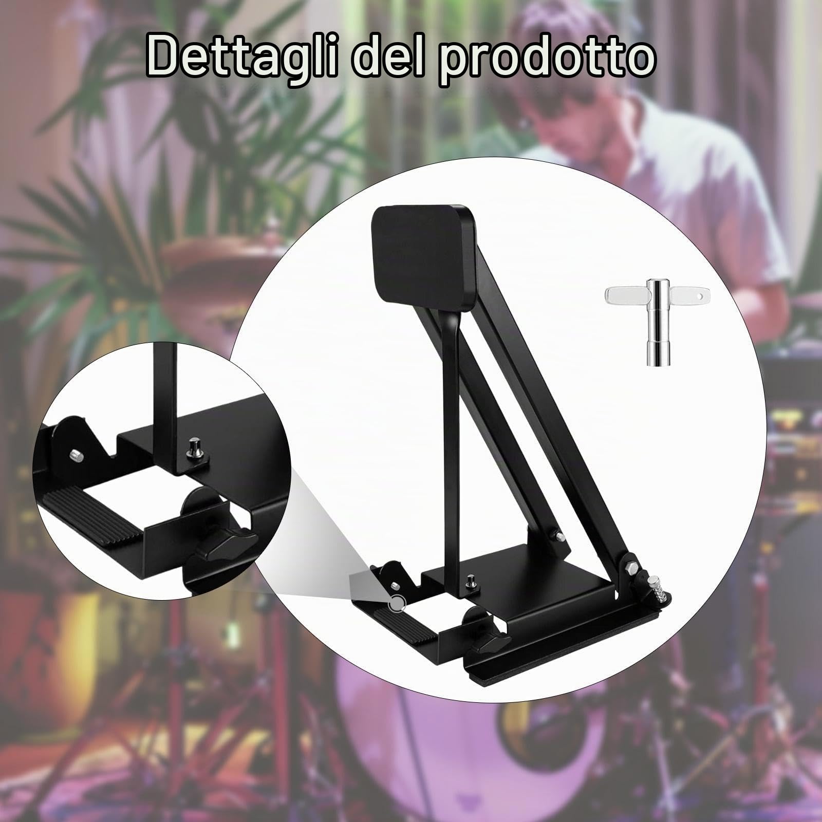 Bass Drum Practice Pad Percussion Parti pieghevole Pieno di tamburo Resuable Professional