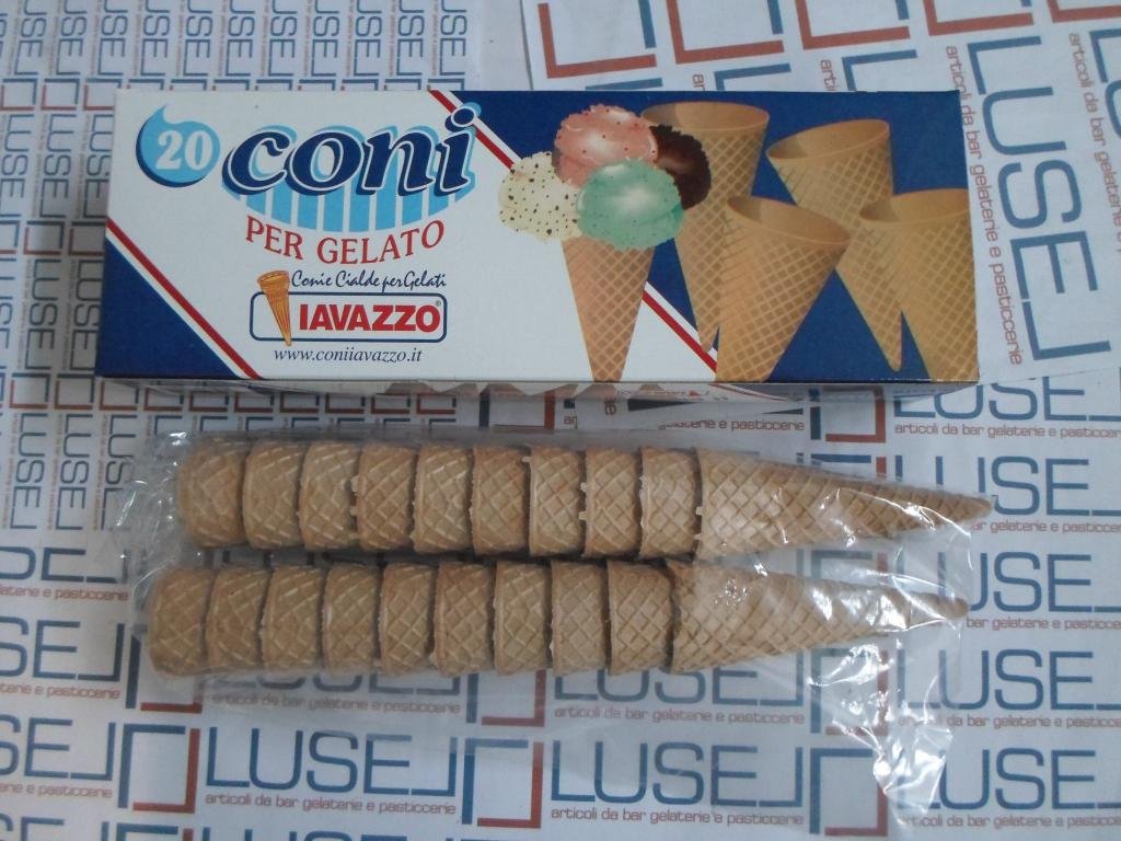 Lot de 60 cônes pour glace type Wafer dans une boîte Wafer Ice Cream