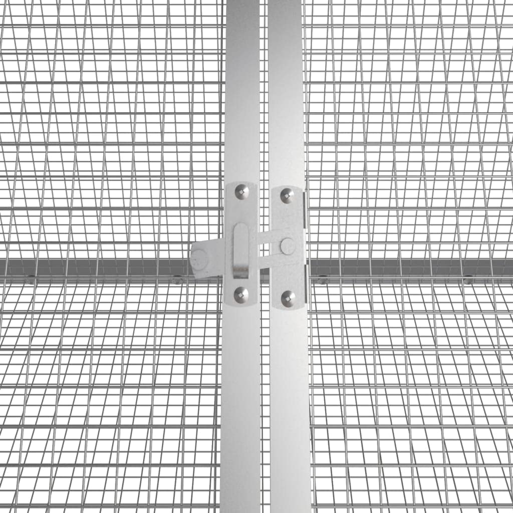 Kaninchenkäfig Anthrazit 302,5x80,5x71 cm Hasenstall aus verzinktem Stahl Modularer Meerschweinchenkäfig Outdoor Kleintierstall Wetterfest Hasenauslauf für Garten
