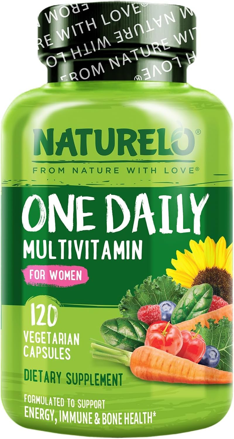 Women's Multivitamins (One a Day) | 30 Essential Vitamins, Minerals, Fruit & Veg Extracts | Bio-Available, Gluten-Free, Clean-Label, No Tablets | 120 Capsules (4 Month Supply) | NATURELO