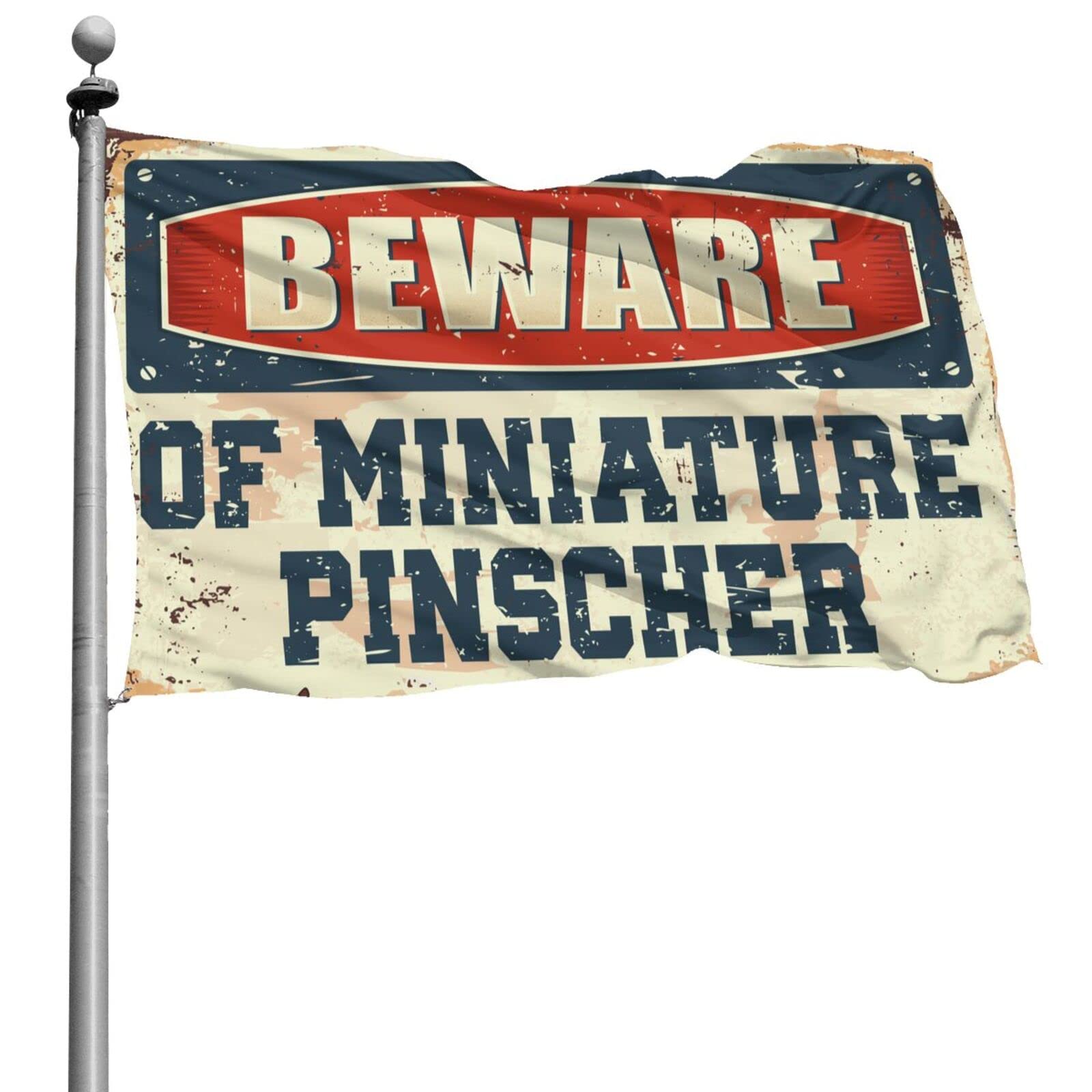 Drapeaux miniatures attention aux pinscher déco murale fille