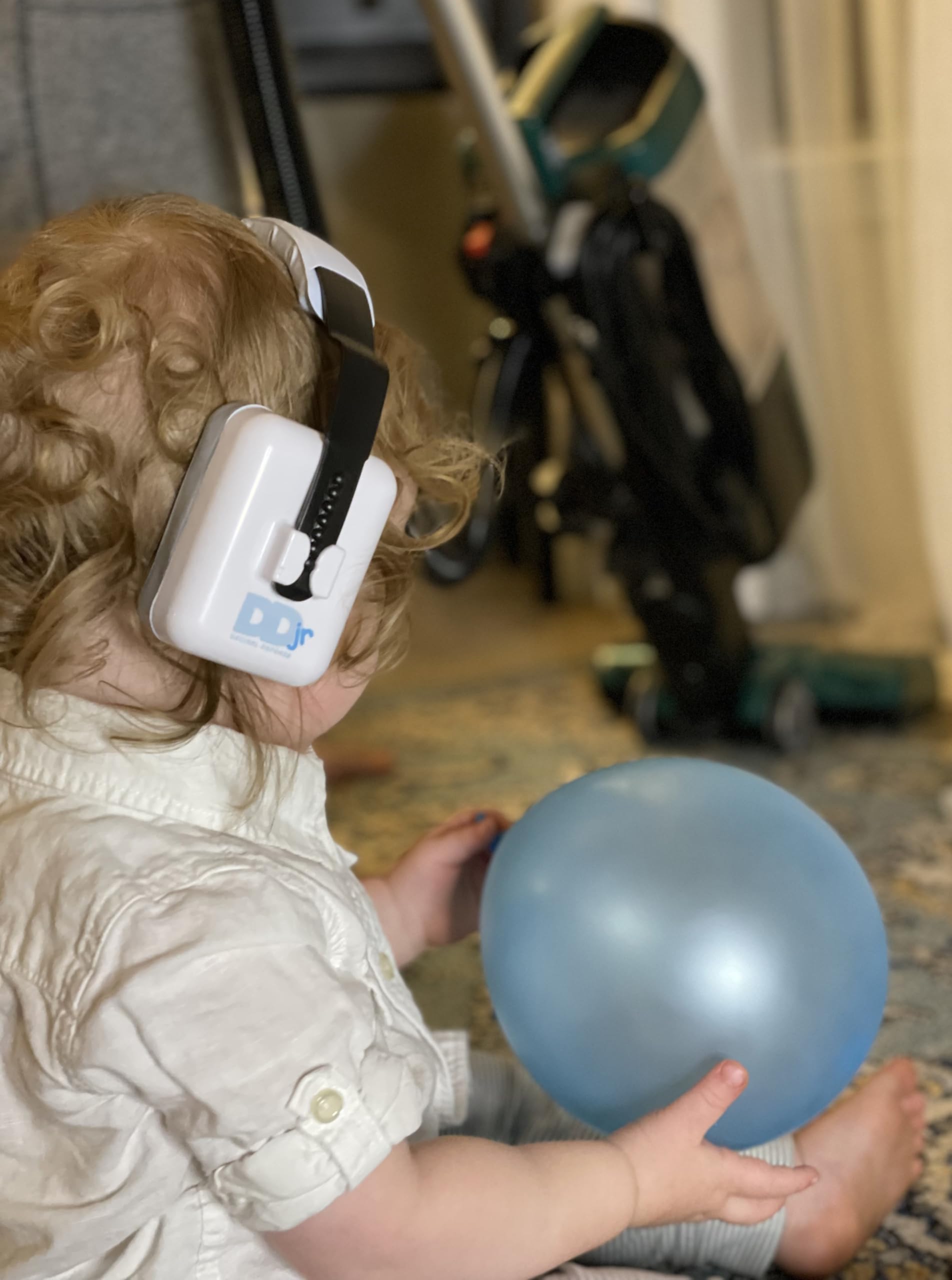 DECIBEL DEFENSE Jr. Gehörschutz Ohrenschützer NRR 28dB für Babys, Babys und Kleinkinder, perfekt für Schule, Konzerte, Feuerwerk, Flugzeug, Reisen, Autismus, Blau