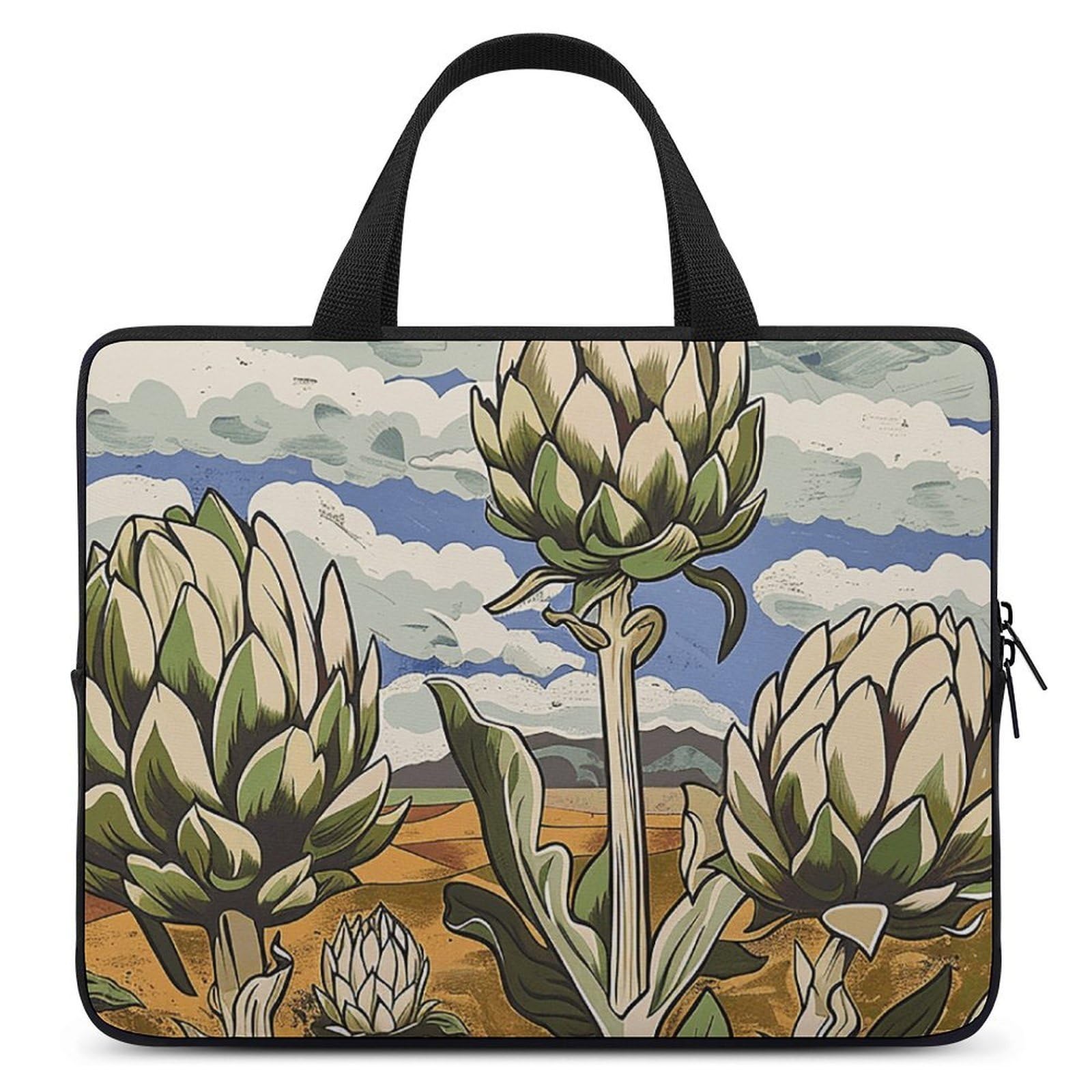 Artichokes in The Field - Custodia per computer portatile, ultrasottile, impermeabile, con cinghia da polso