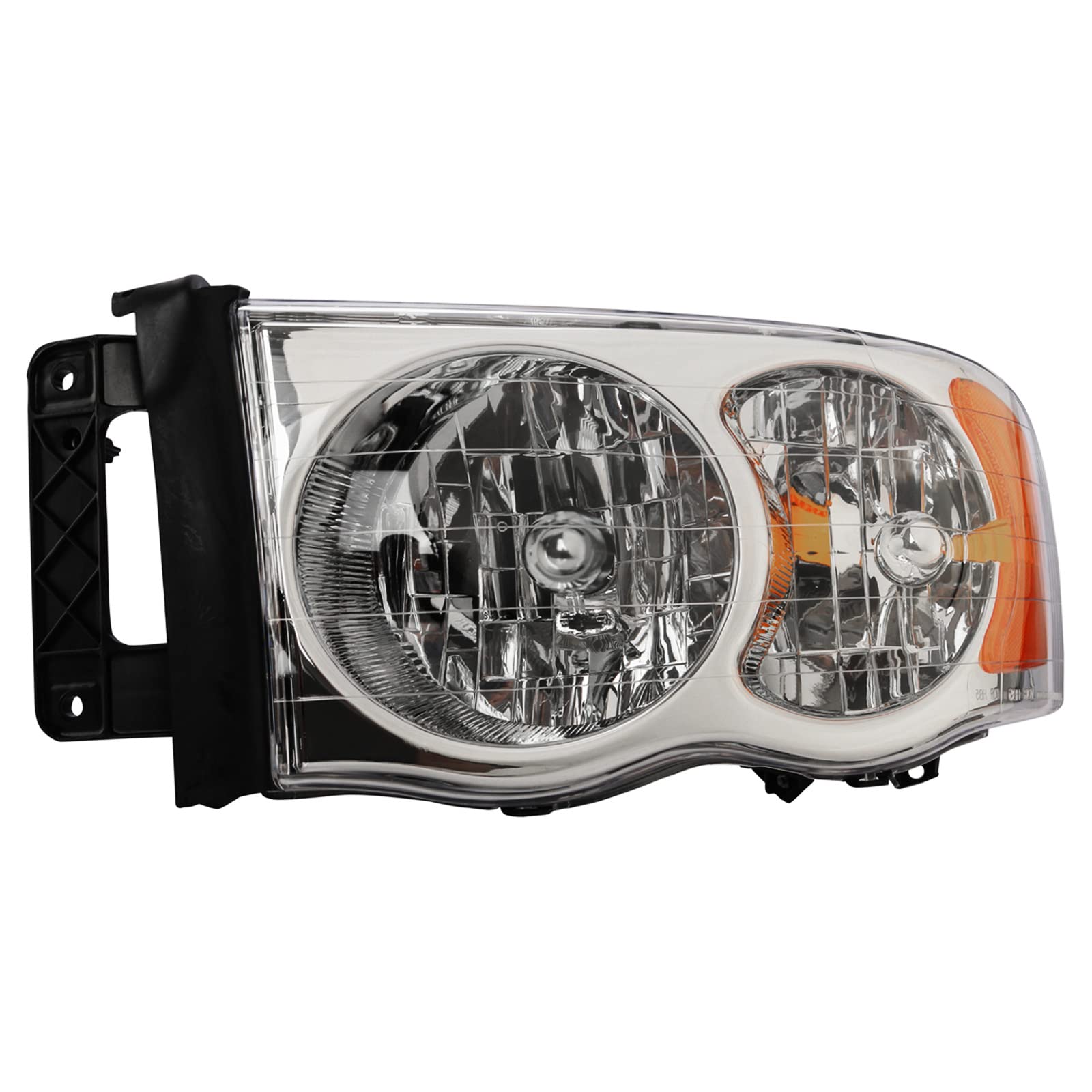TRQ Left Driver Side Headlight Assembly Fits 2002-2005 Dodge Ram 1500 SLT ST Laramie SRT-10 2002-2005 Ram 2500 Base Laramie SLT ST Dodge 3500 Base