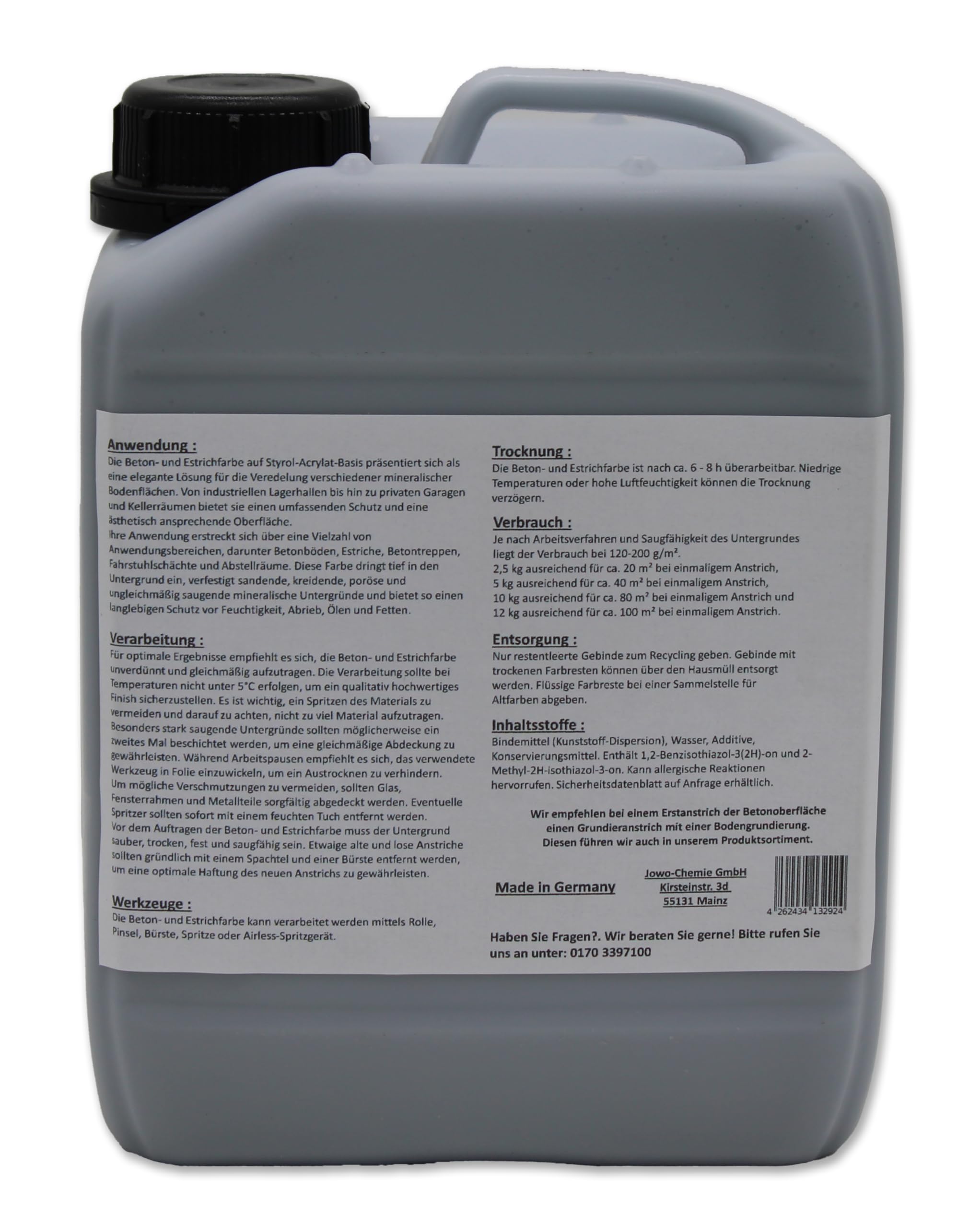 RENAULAC Betonbodenfarbe Seidenmatt Kiese 2.5 L