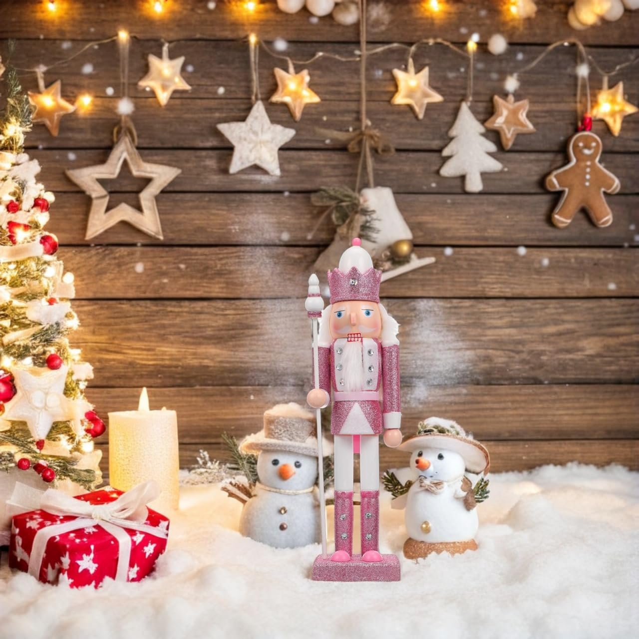 POPETPOP Weihnachten Nussknacker Soldat Figur Dekorationen: Holz Weihnachten Nussknacker - Mini Soldat Figuren für Tisch Arbeitsplatte Kamin Fensterbank