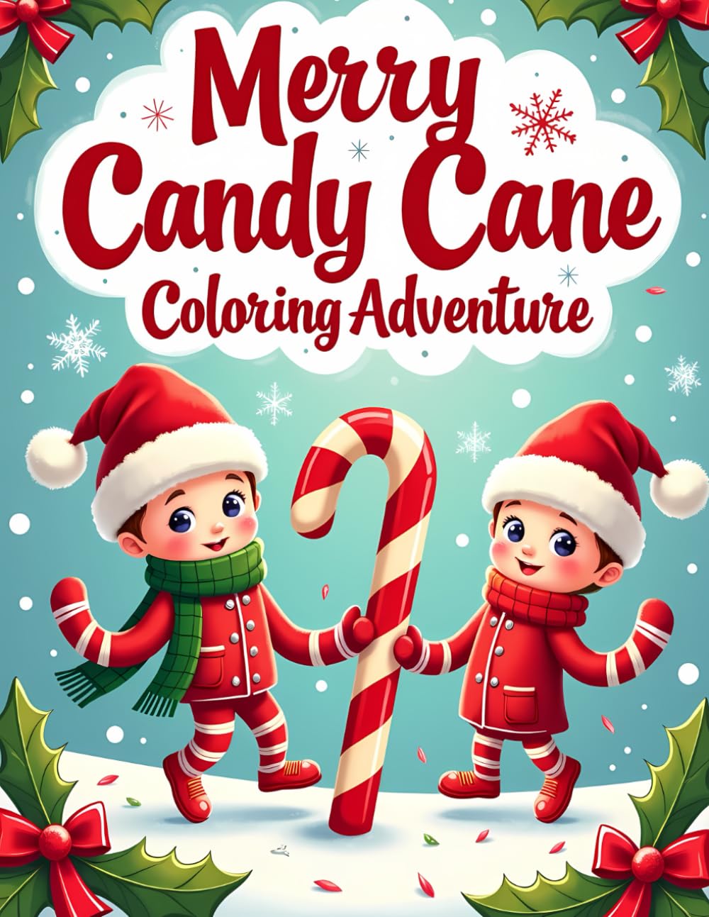 Merry Candy Cane Coloring Adventure: A Cute and Festive Christmas Coloring Book for Kids