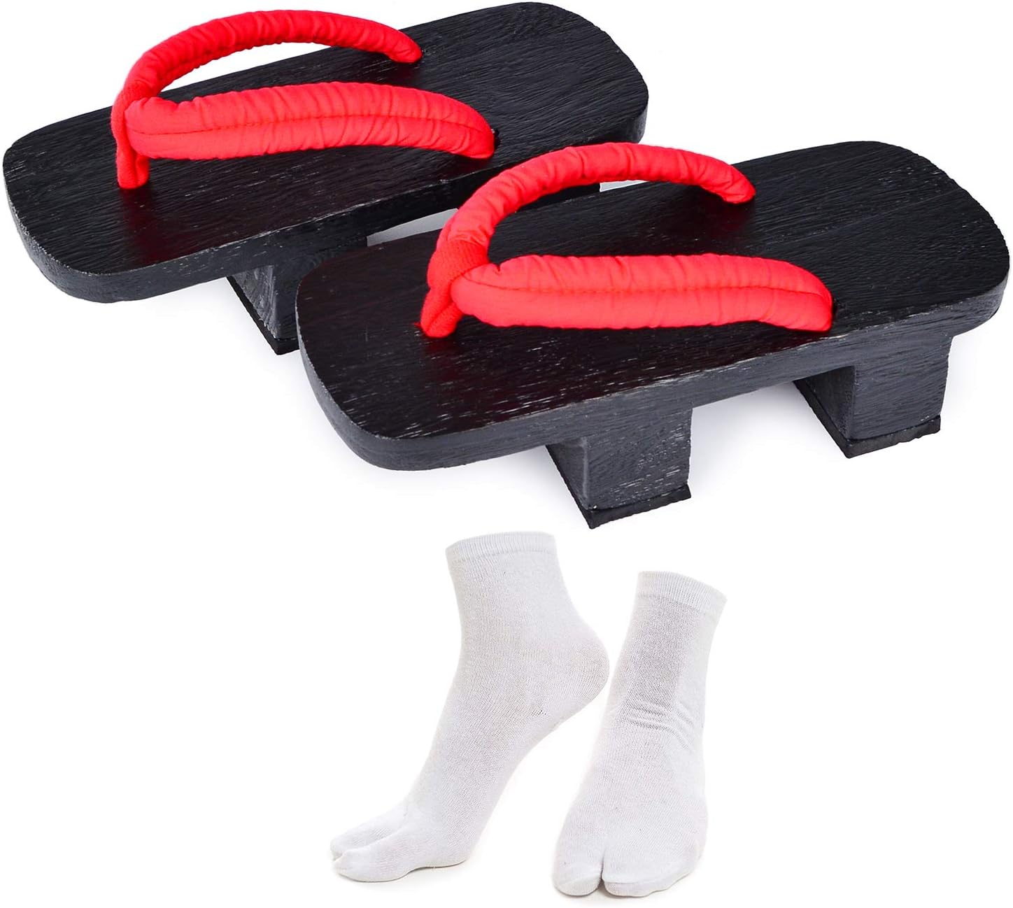 Japanese Wooden Clogs with Tabi Socks For Men Women