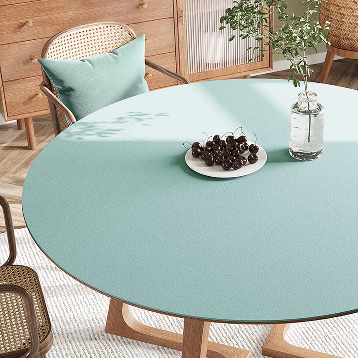 Sottomano da scrivania in ecopelle, antiscivolo, impermeabile, facile da pulire, 50 x 120 cm, colore: azzurro
