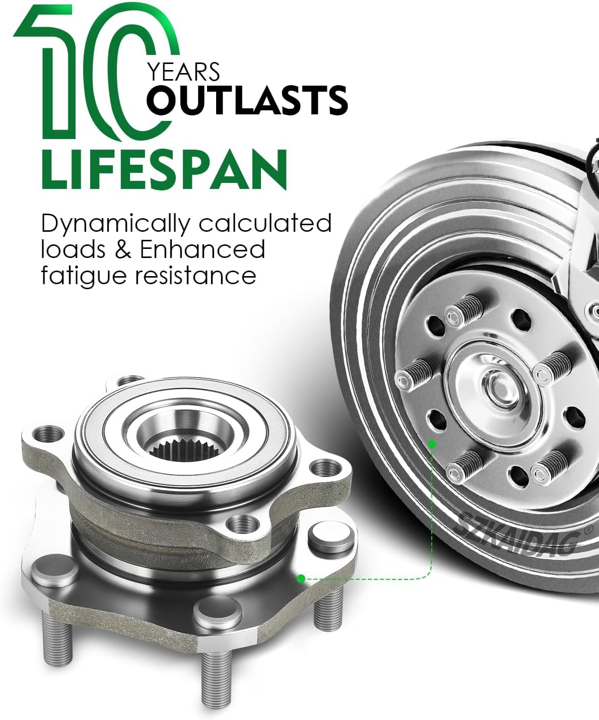(Set of 2) Front Wheel Bearing and Hub Assembly with 5-Lug Fit for:-Nissan Rogue 2020 2021 2022 2023 1.5L 2.5L, Rogue Sport 2020 2021 2022 2.0L Replace OE# 513357 402024BA0A 40202-4BA0A