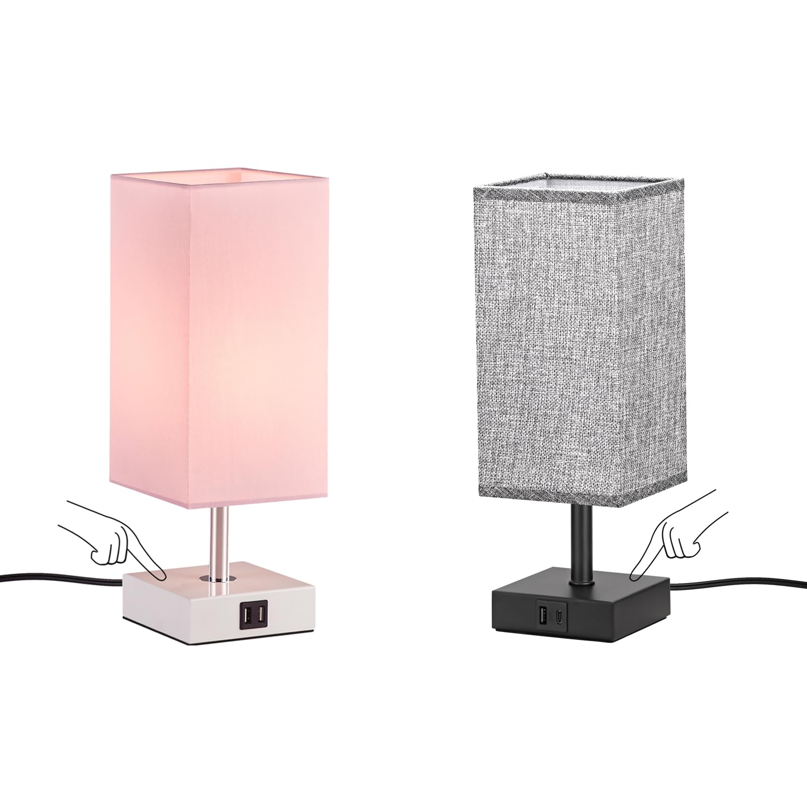 Pink Small Lamp and Grey Small Lamp