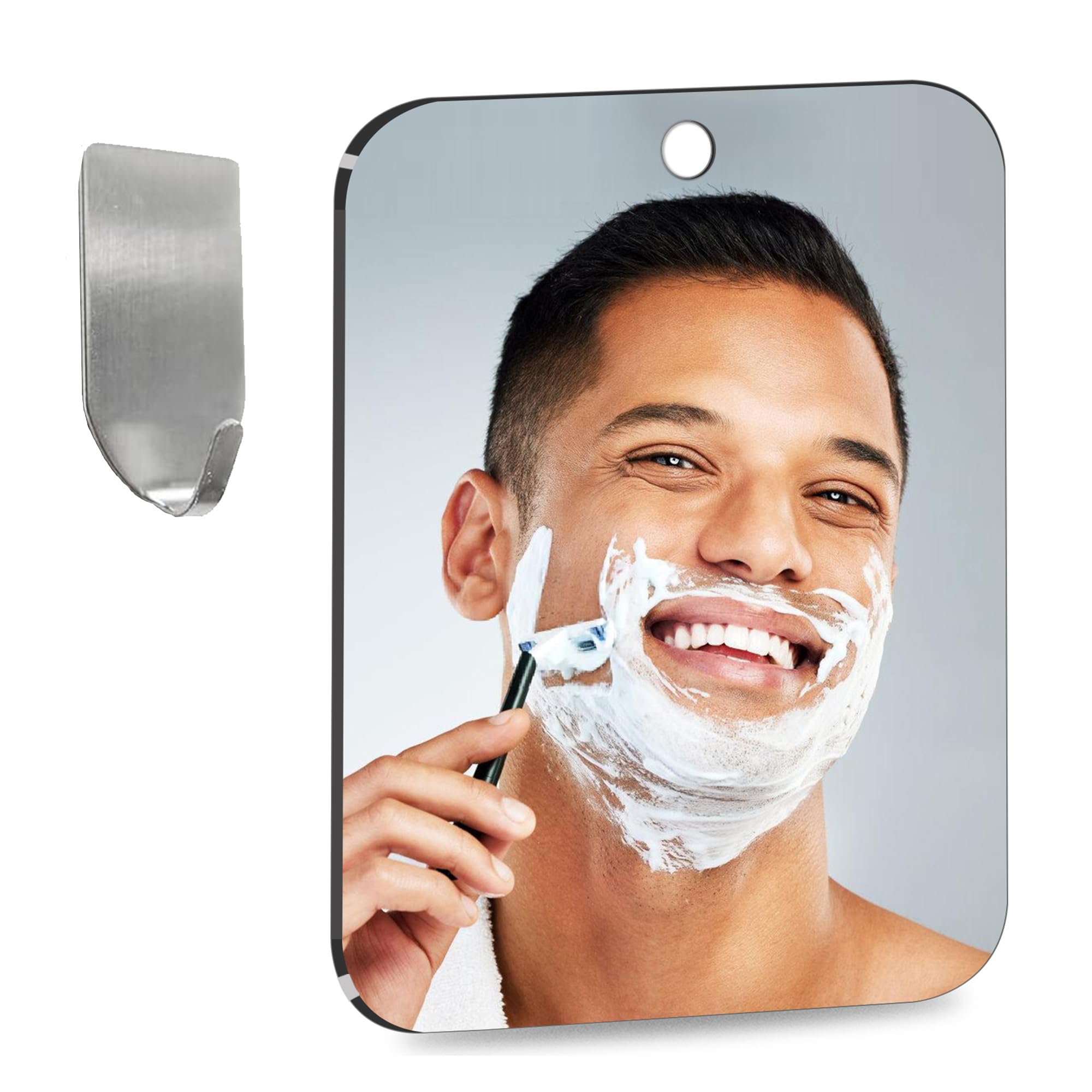 Shower Mirror Fogless for Shaving,(Medium 6 in x8 in) Fogless Mirror for Shower,Plastic Small Wall Mirror for Locker Mirror,Unbreakable Shower Little Mirror,Camping Trip Mirror,Bathroom Wall Hanging