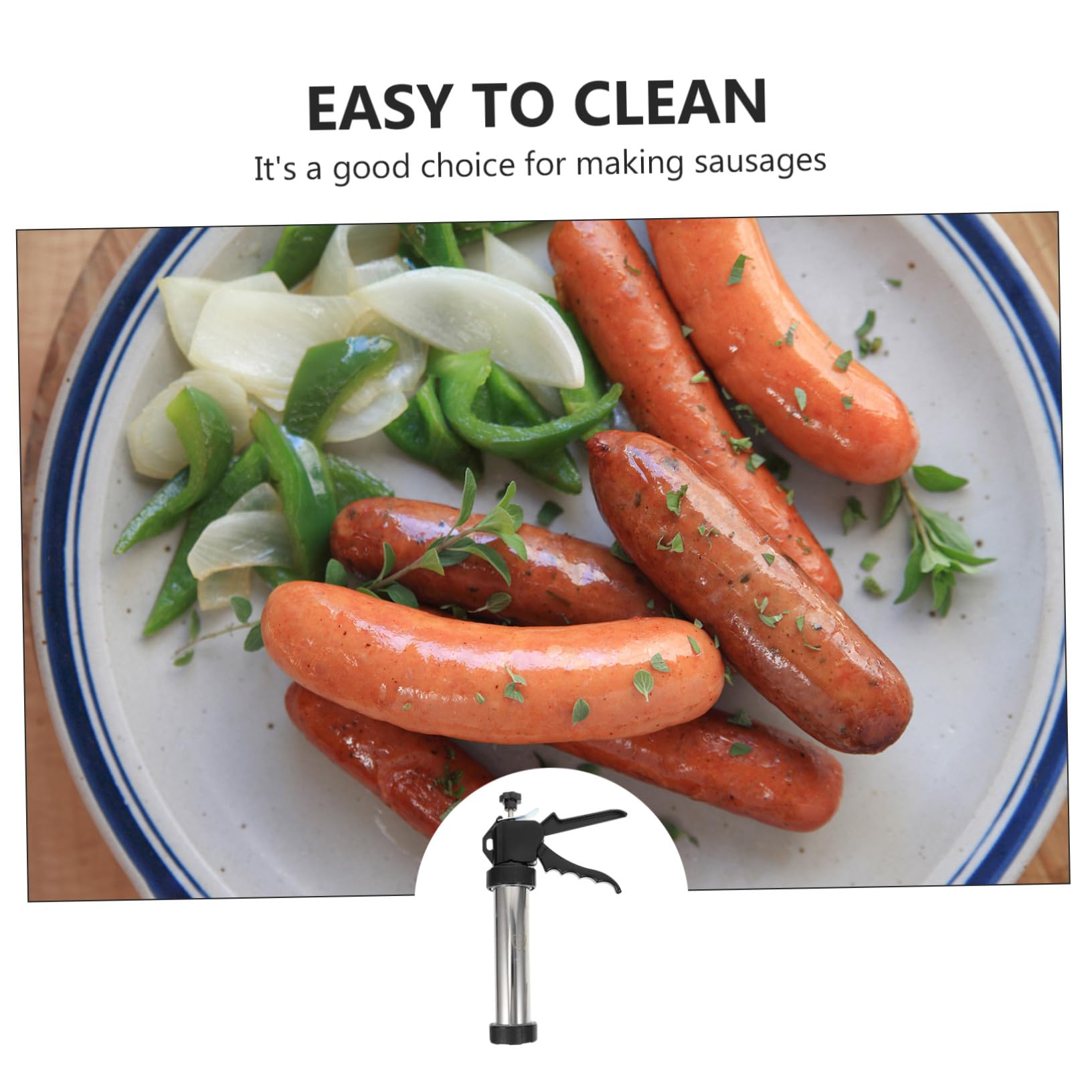 STOBAZA Insaccatrice Manuale per Salsicce Tubo per Insaccatura Fornitura per Produzione di Salsicce Gadget da Cucina Utile