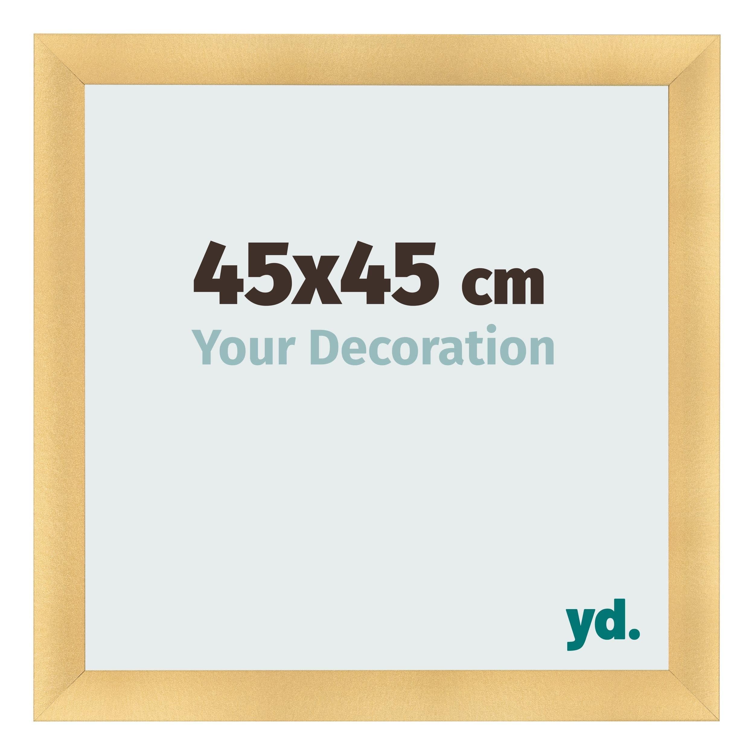 Your Decoration - Picture Frame 45x45 cm - Gold Matte - Decorative Wall Frame in wood with Antireflection - Frame 45x45 - Pisa