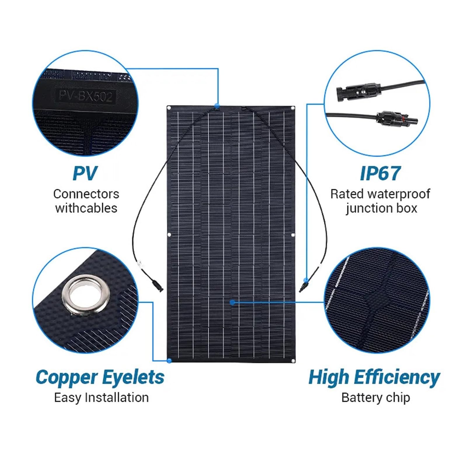 Gvqng 300 W 150 Flexibele Zonnepaneel 18 V Monokristallijne Solar Kit