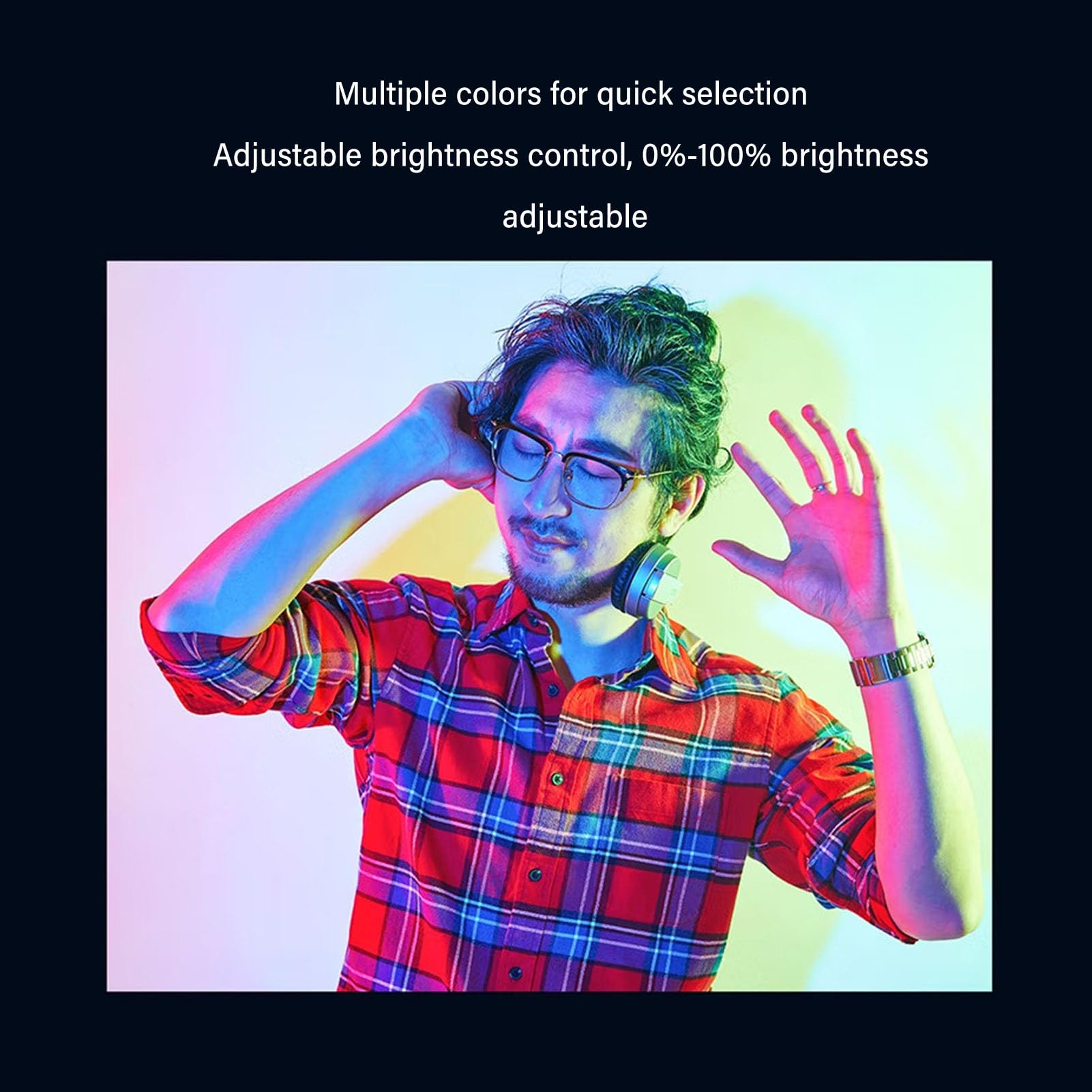 Jectse Telefon-LED-Licht, 2500 Bis 9000 K Vollfarbe 140 RGB Selfie-Licht, Einstellbare Helligkeit 3000 MAh Wiederaufladbare Clip-Videoleuchte für Selfies, Make-up, TikTok,