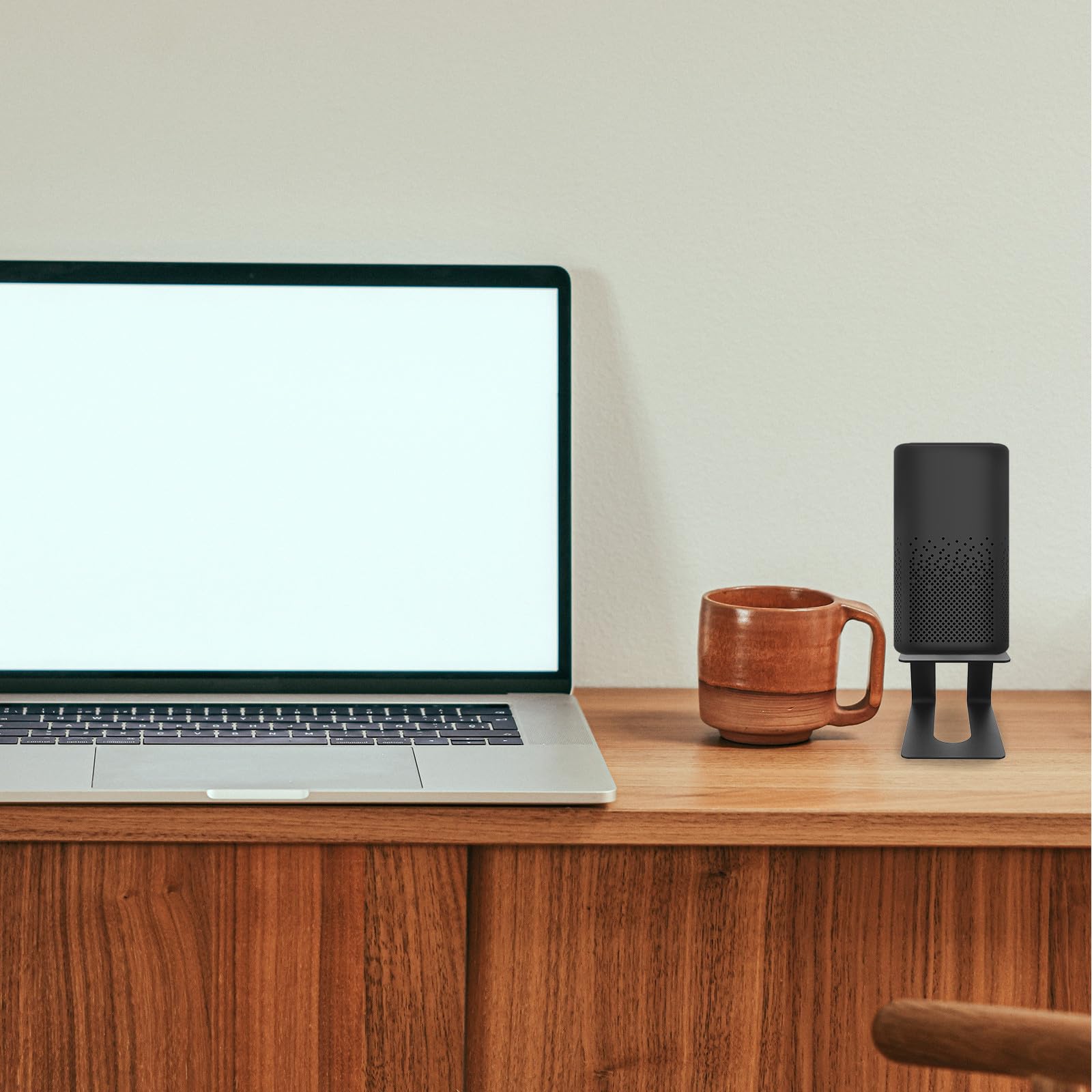 Kisangel Supporto in Metallo per Altoparlanti da Scrivania Compatibile Monitor e Amplificatori, Design Multifunzionale Robusto e Stabile per Uso Domestico e Ufficio
