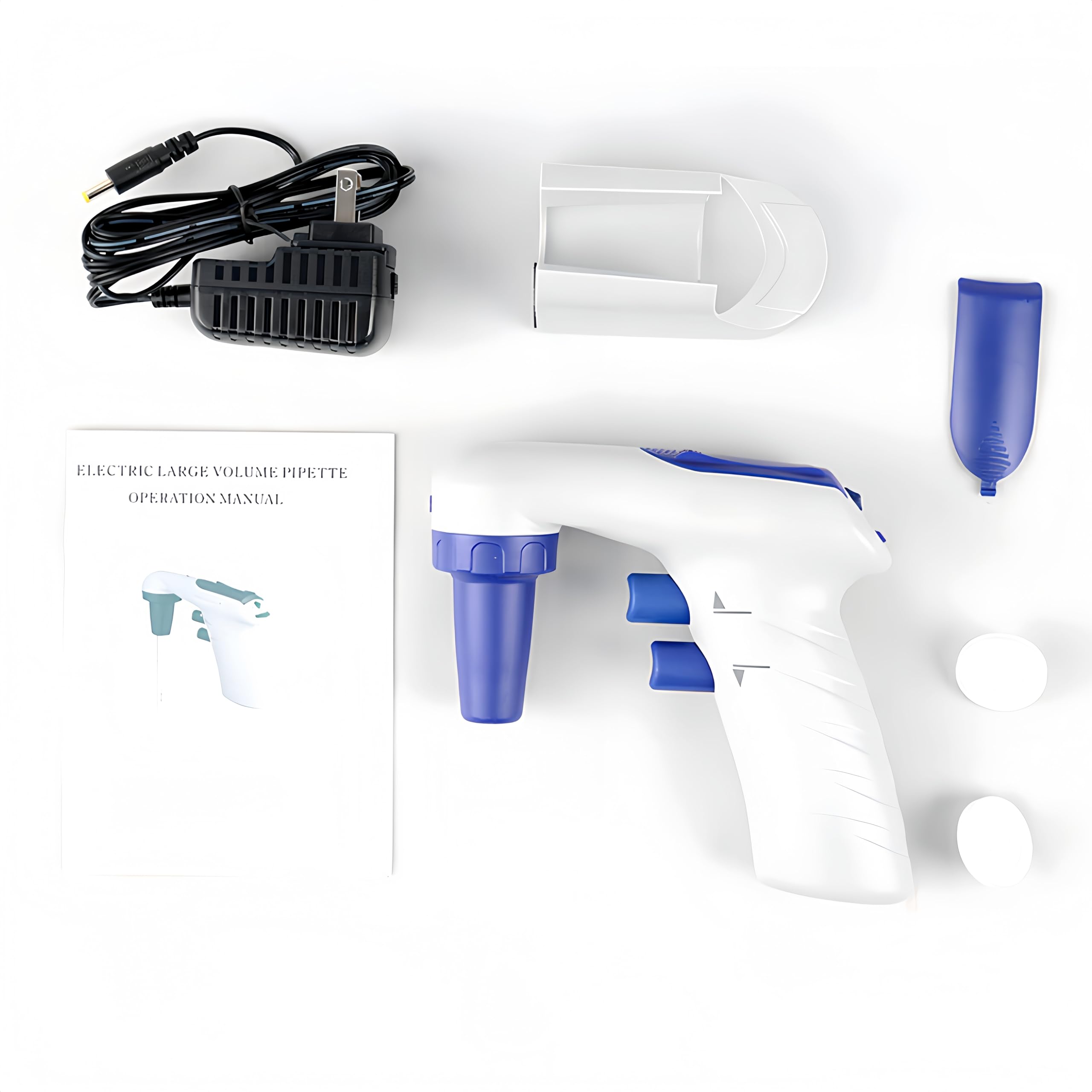 Controlador de pipeta eléctrico de laboratorio, pipeta automática de 0.1-200 ml, llenado de pipetas motorizado de velocidad ajustable, pistola de pipeta recargable con filtros de 0.45 μm, modos de