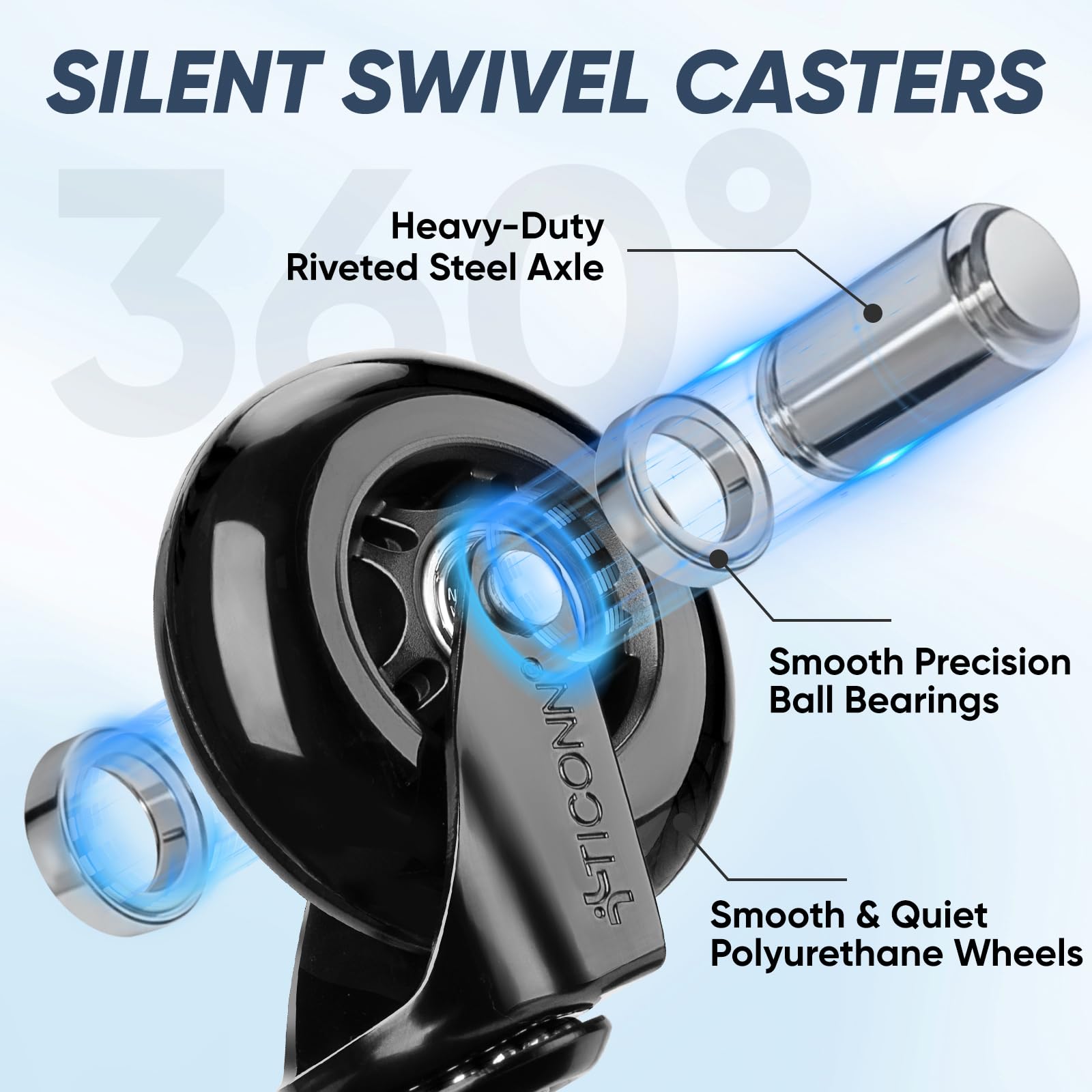 Office Chair Wheels - 3" Caster Set -2 Office Chair Wheels - 3" Caster Set -2