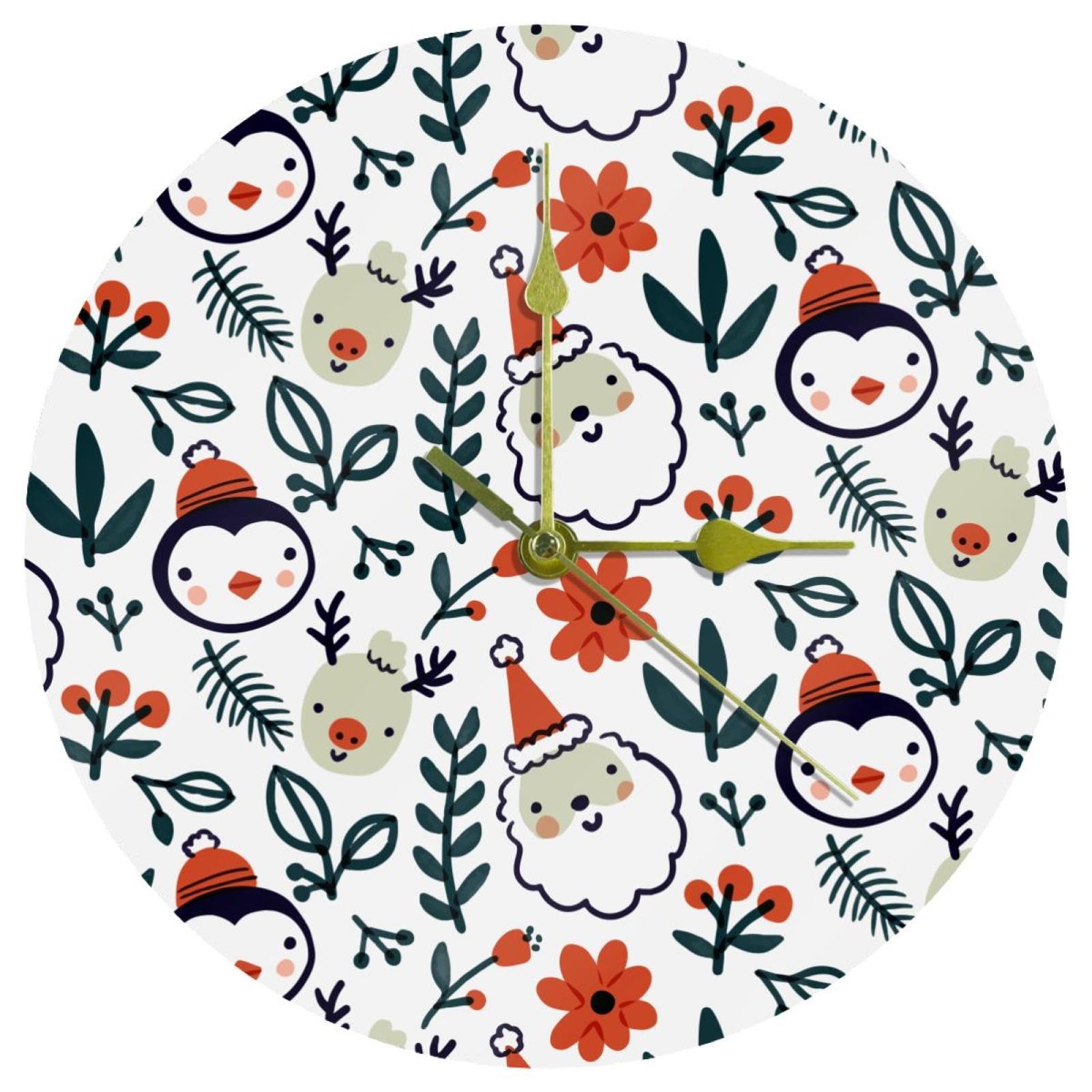 Horloge murale à piles idéale pour décorer le salon, la cuisine ou une salle de classe