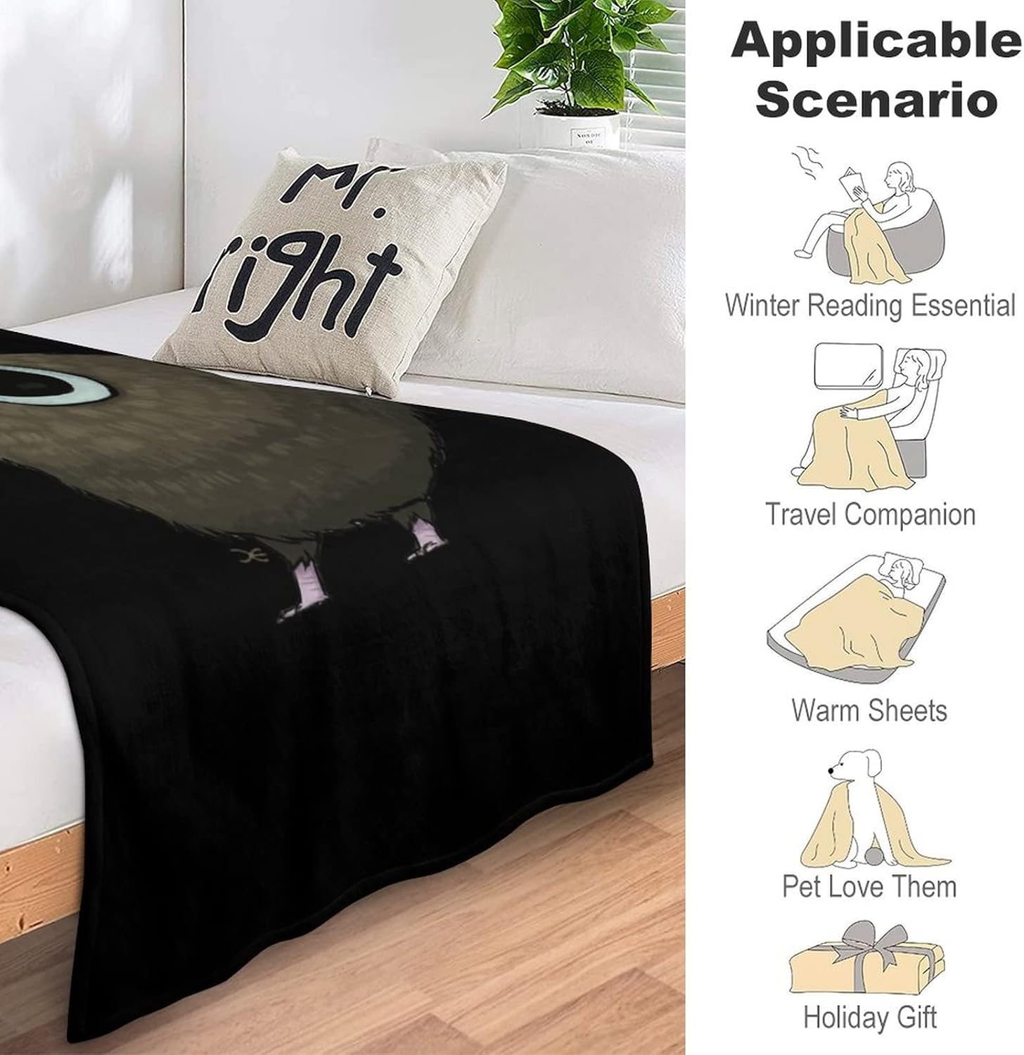 Cute Fat Kiwi Bird Flannel Blanket Soft Warm Plush Couch Blanket Throw Blanket for Bed Sofa Chairs