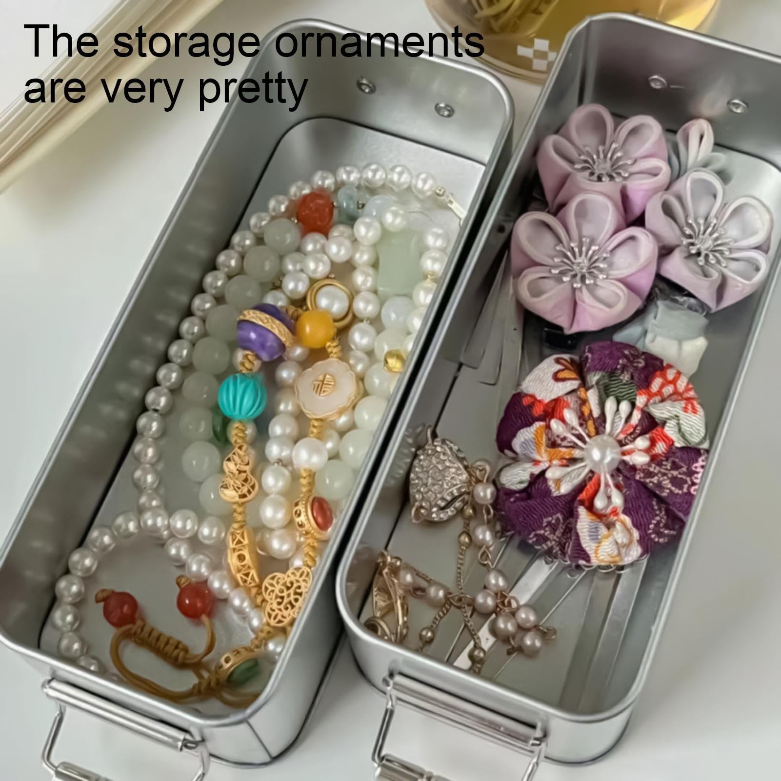 Generisch Kleine Metallbox Portable Aufbewahrungsdose Leer Organizer | Kleine Rechteckige Metalldose Mit Deckel Für Süßigkeiten Kekse Schmuck Stifte Radiergummis Tabletten Zuhause Büro Und Reise